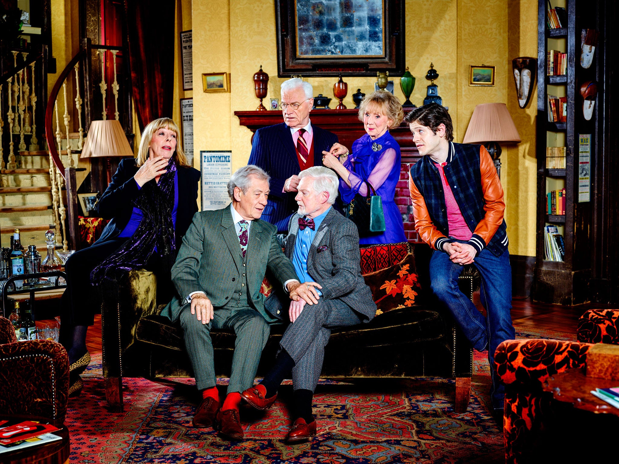 De la Tour with Ian McKellen and Derek Jacobi in Vicious