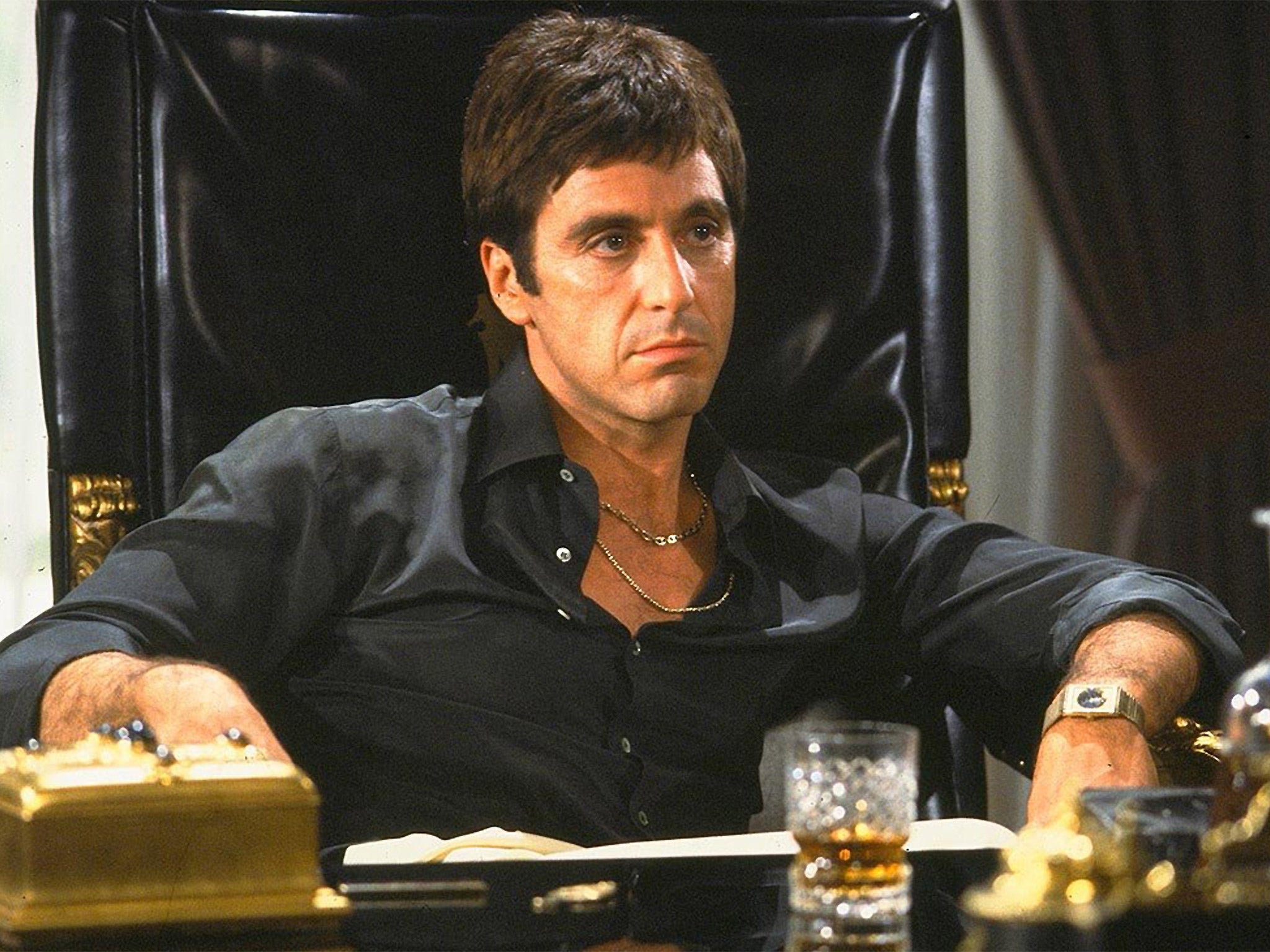 Say hello...: Al Pacino as Cuban drug lord Tony Montana in Brian de Palma’s 1980 film classic ‘Scarface’