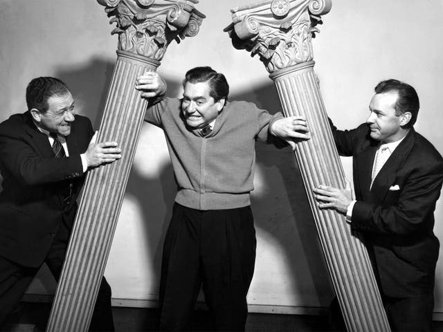 ‘Hancock’s Half Hour’ with Tony Hancock (centre), Sid James (left) and Bill Kerr is a big draw