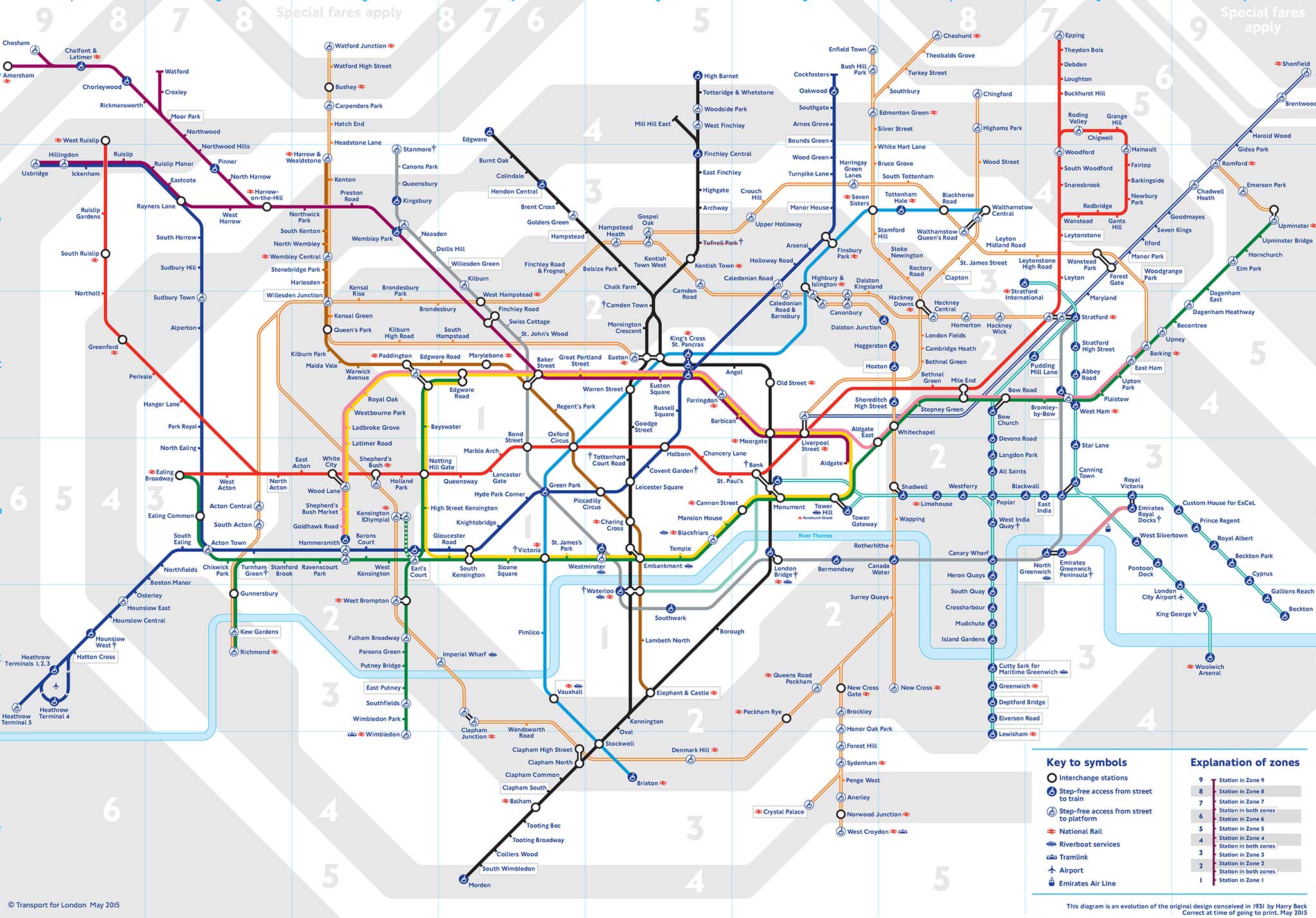 The new map shows where rail lines will be absorbed by Transport for London