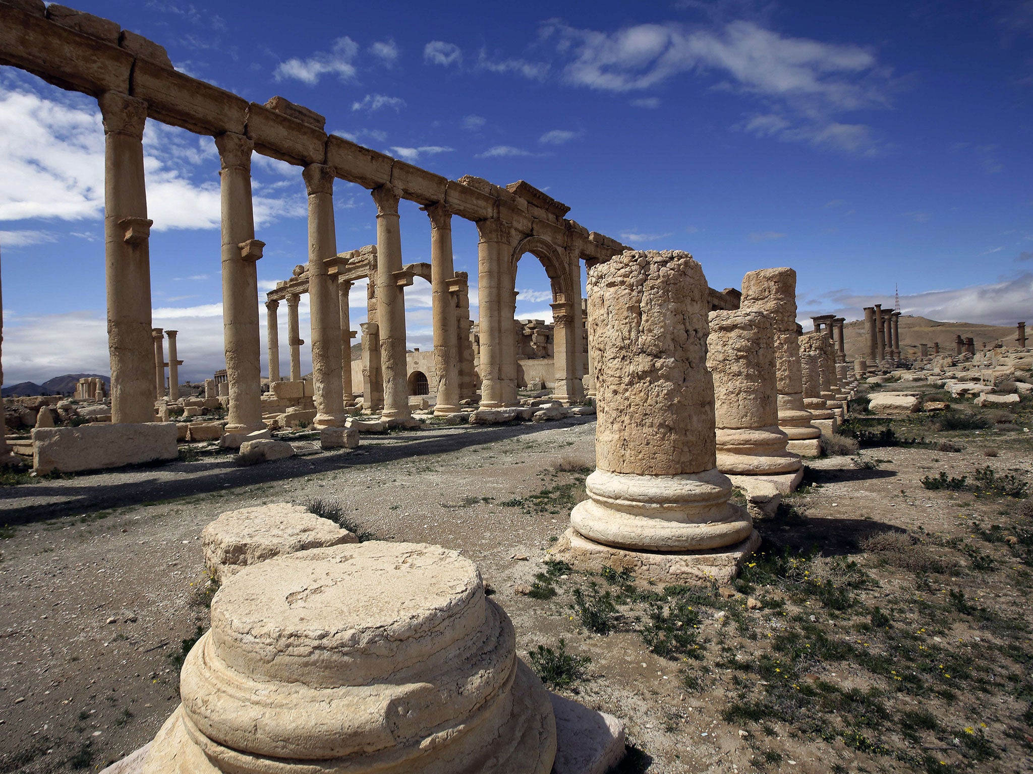 A partial view of the ancient ruins