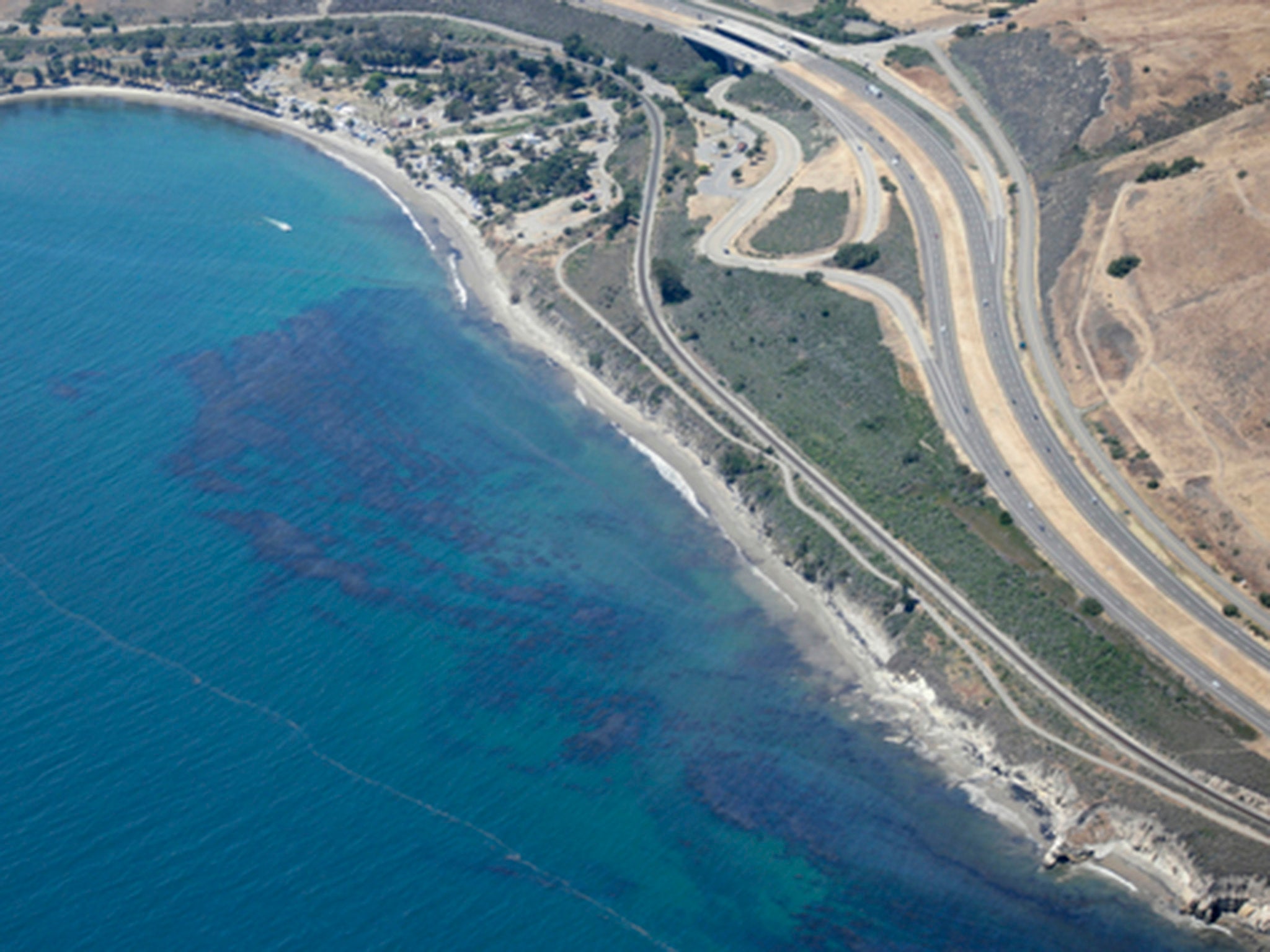 The oil spill in Santa Barbara, California, has released up to 105,000 gallons of crude and about 21,000 gallons went into the sea