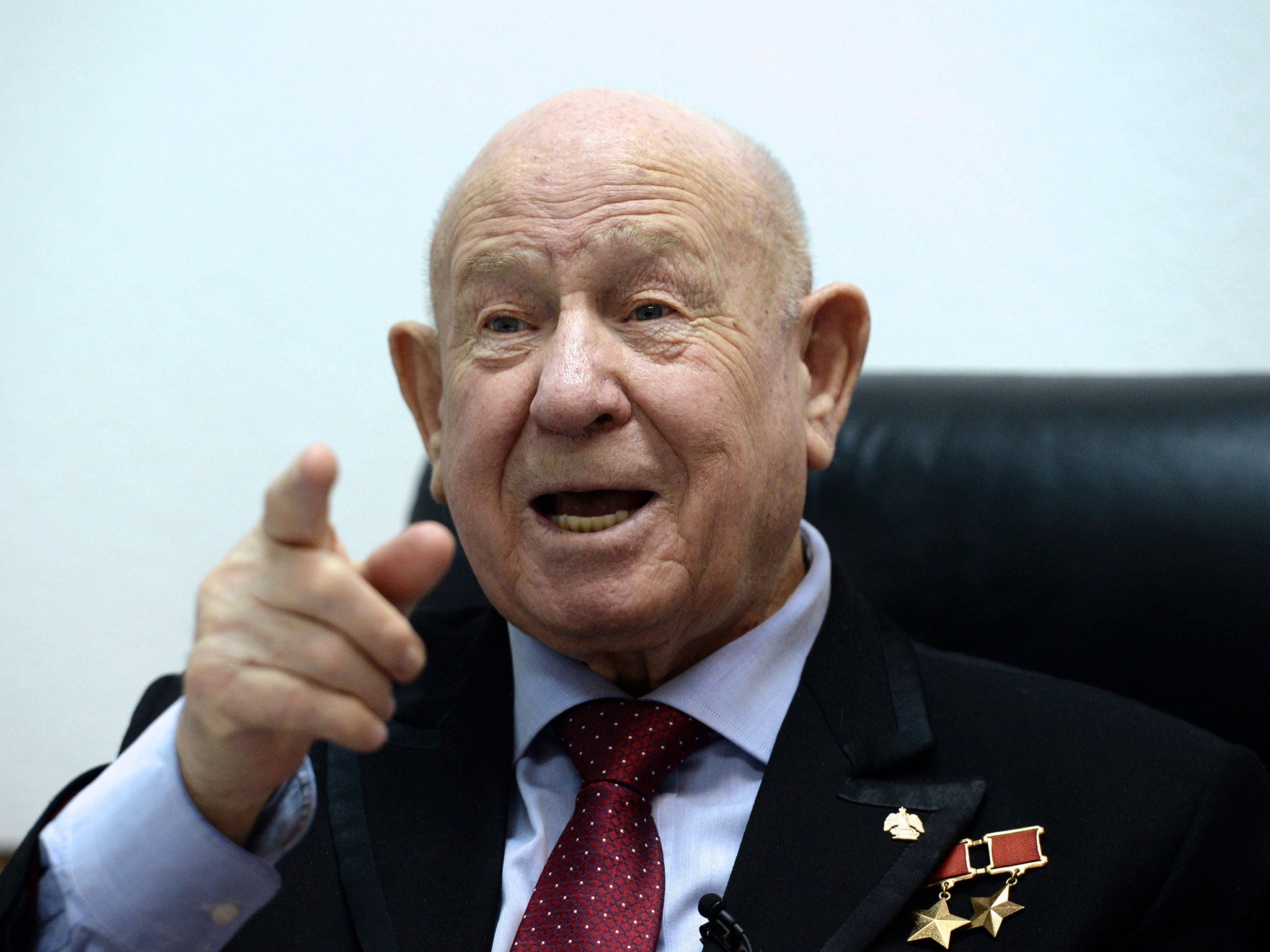 Soviet cosmonaut Alexei Leonov, the first man to walk in space