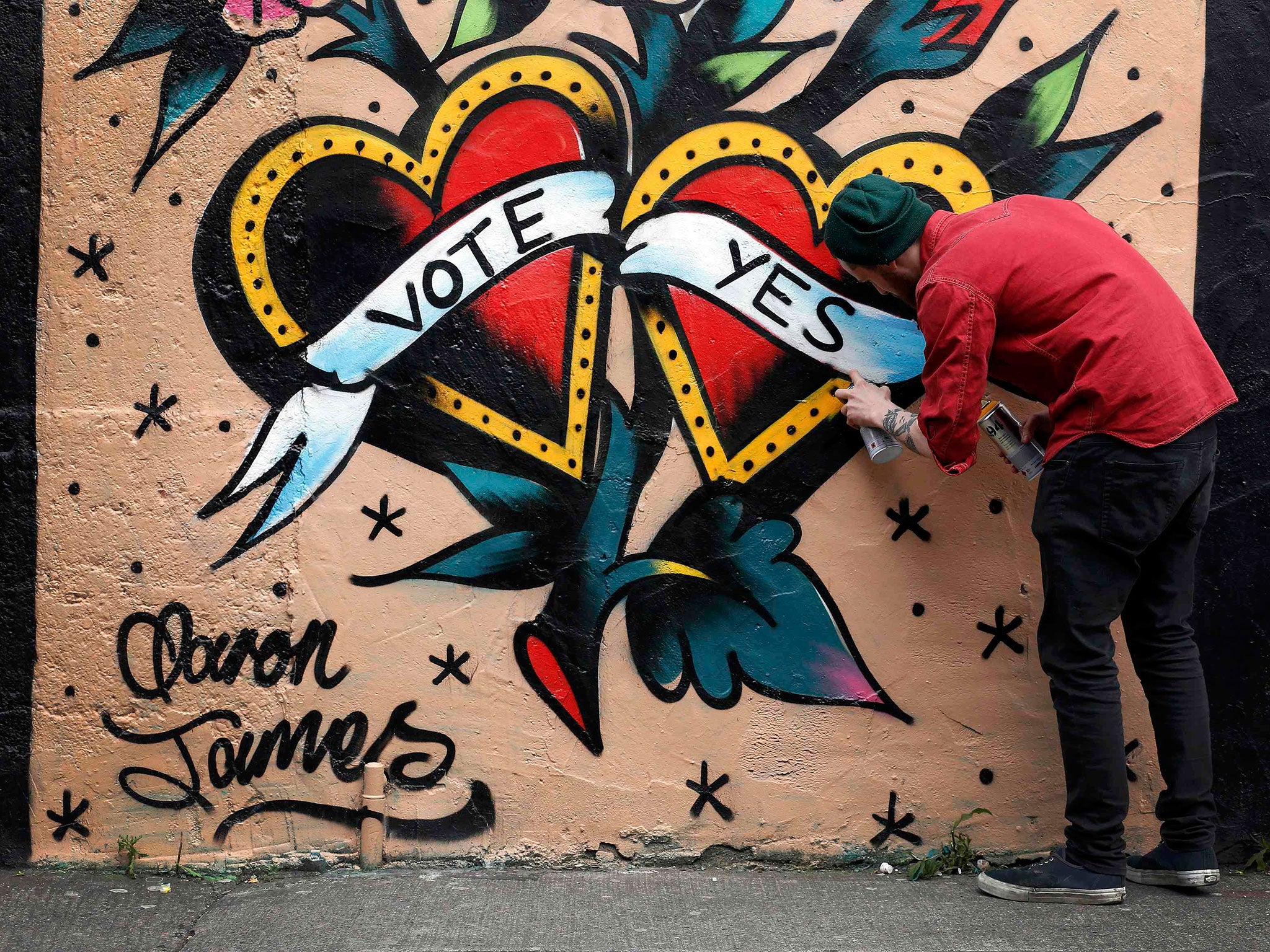 A graffiti artist on the streets of Dublin paints a different picture to the prevailing view in Donegal