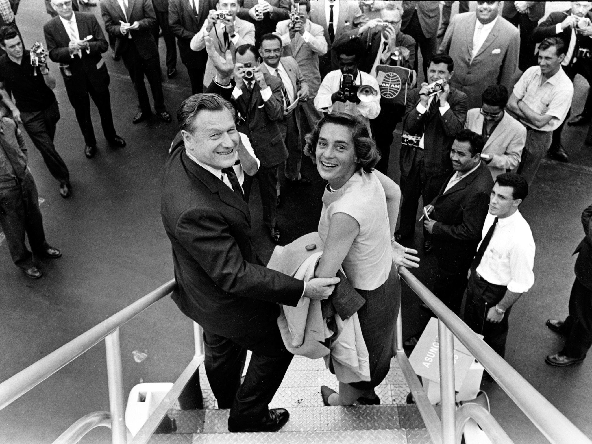 Rockefeller and her husband Nelson shortly after their wedding in 1963