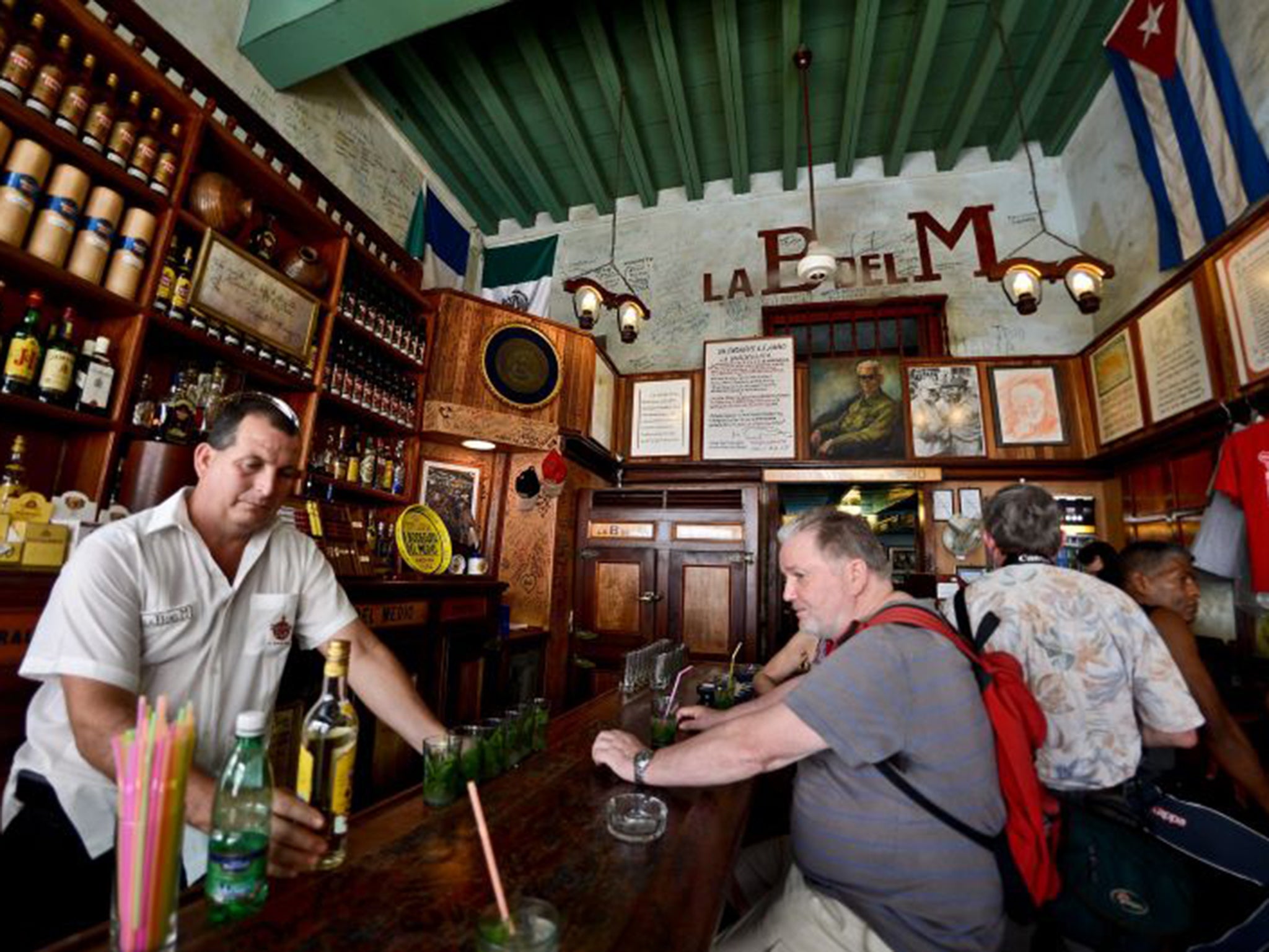 Havana’s Bodeguita del Medio bar, where Hemingway drank