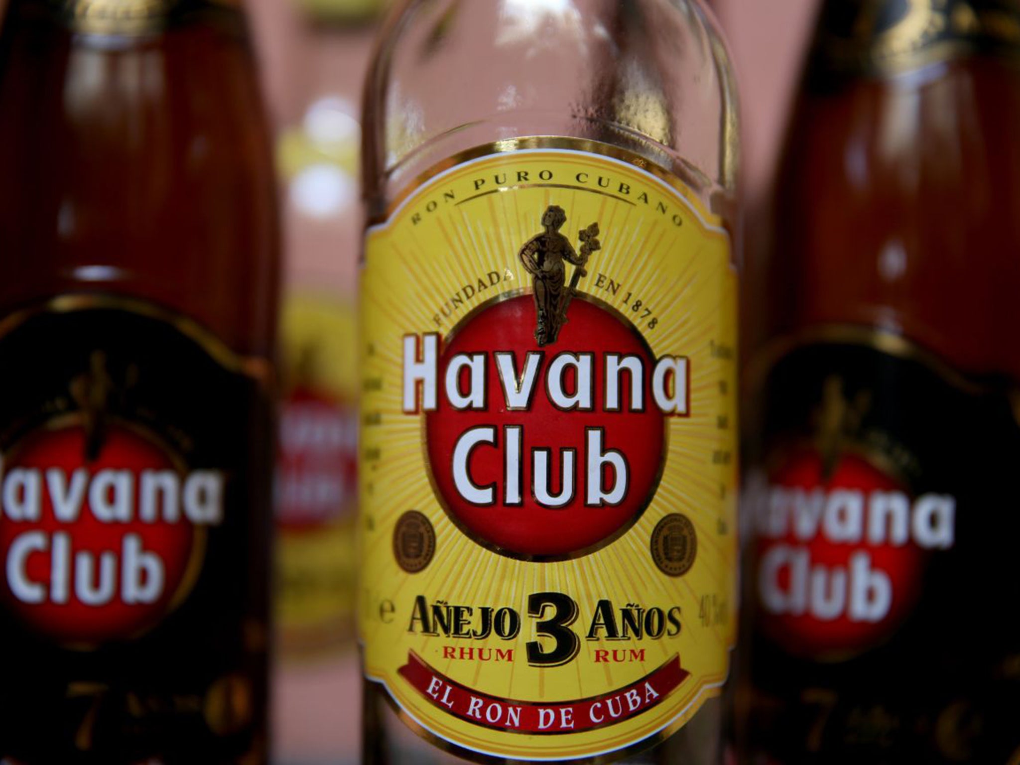 Havana Club rum at diplomatic talks between the US and Cuba in February this year