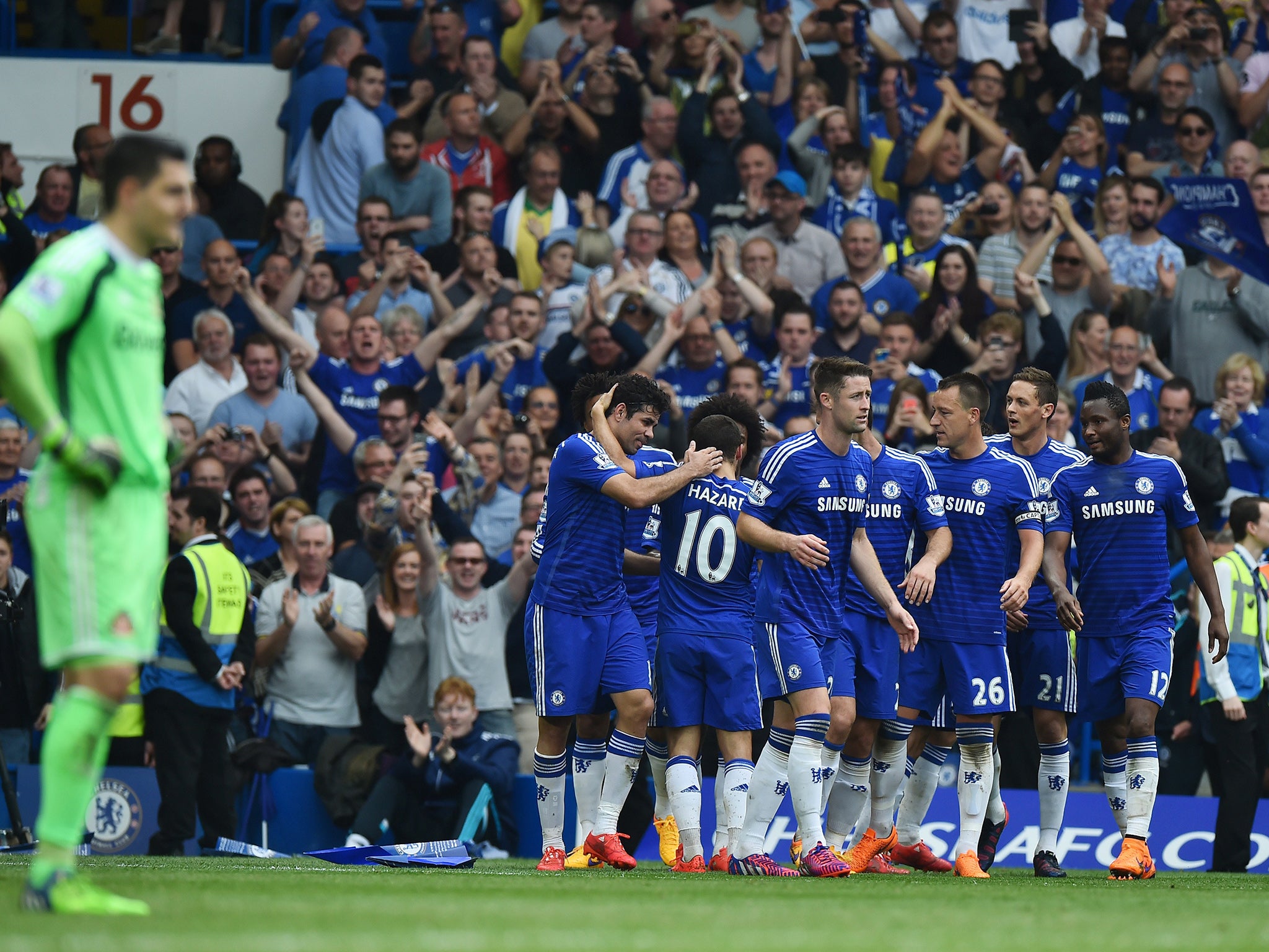 Loic Remy celebrates his second goal of the afternoon