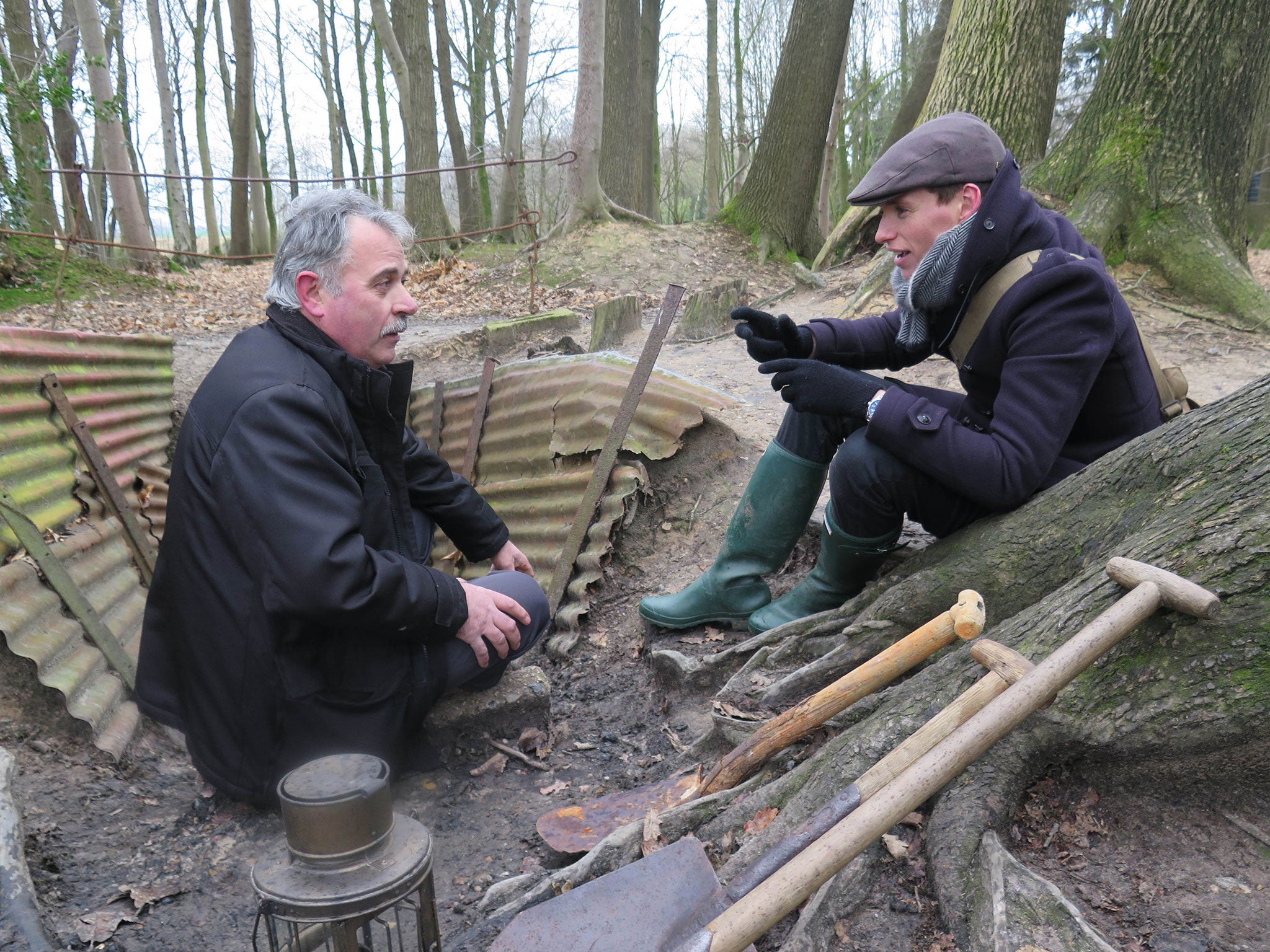 In the trenches: historian Johan Vandewalle with Eddie Redmayne in the engaging ‘Perspectives’