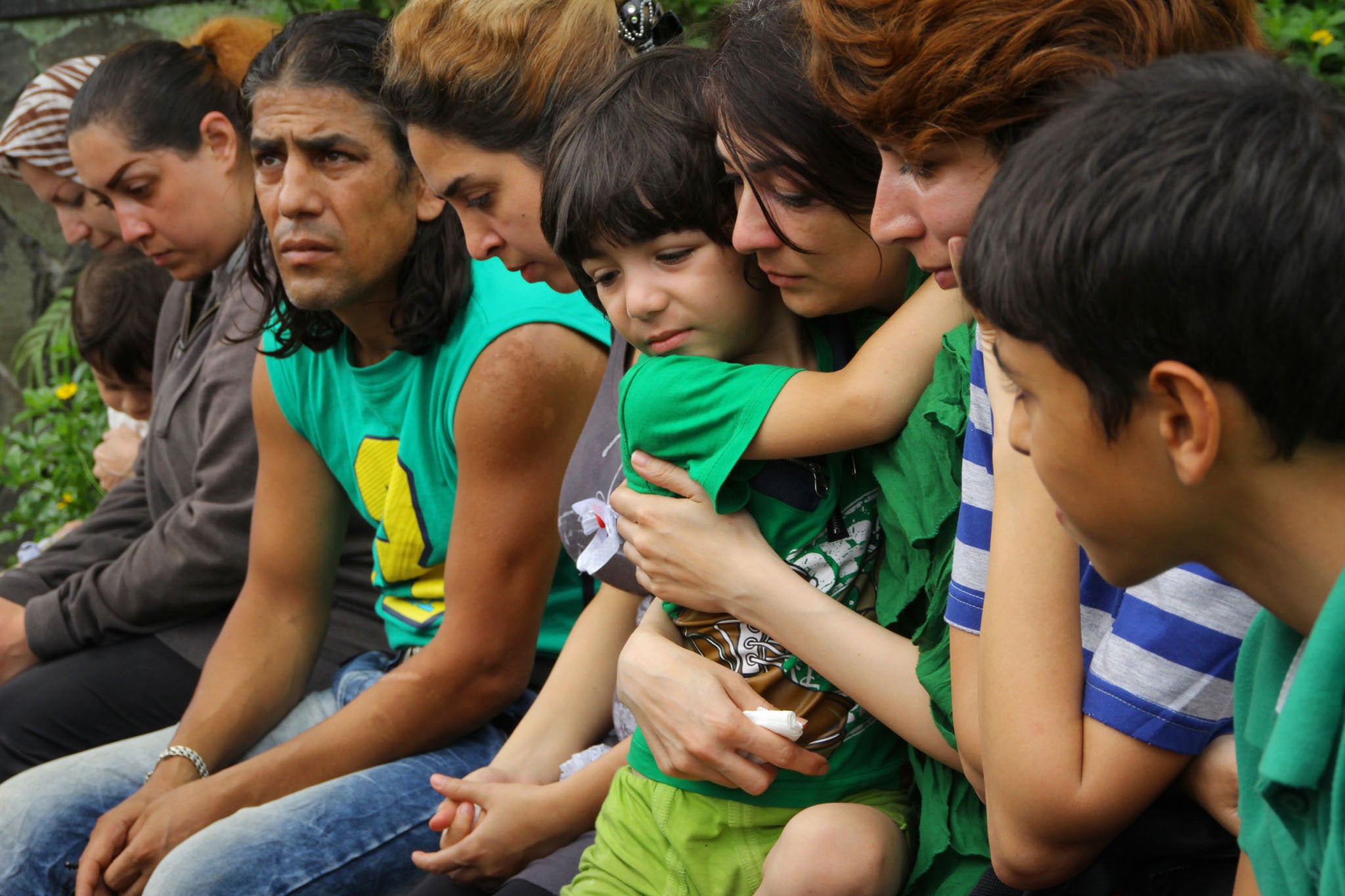 Asylum seekers are detained after their boat was turned back when trying to land on the Australian territory of Christmas Island by the Australian Royal Navy.