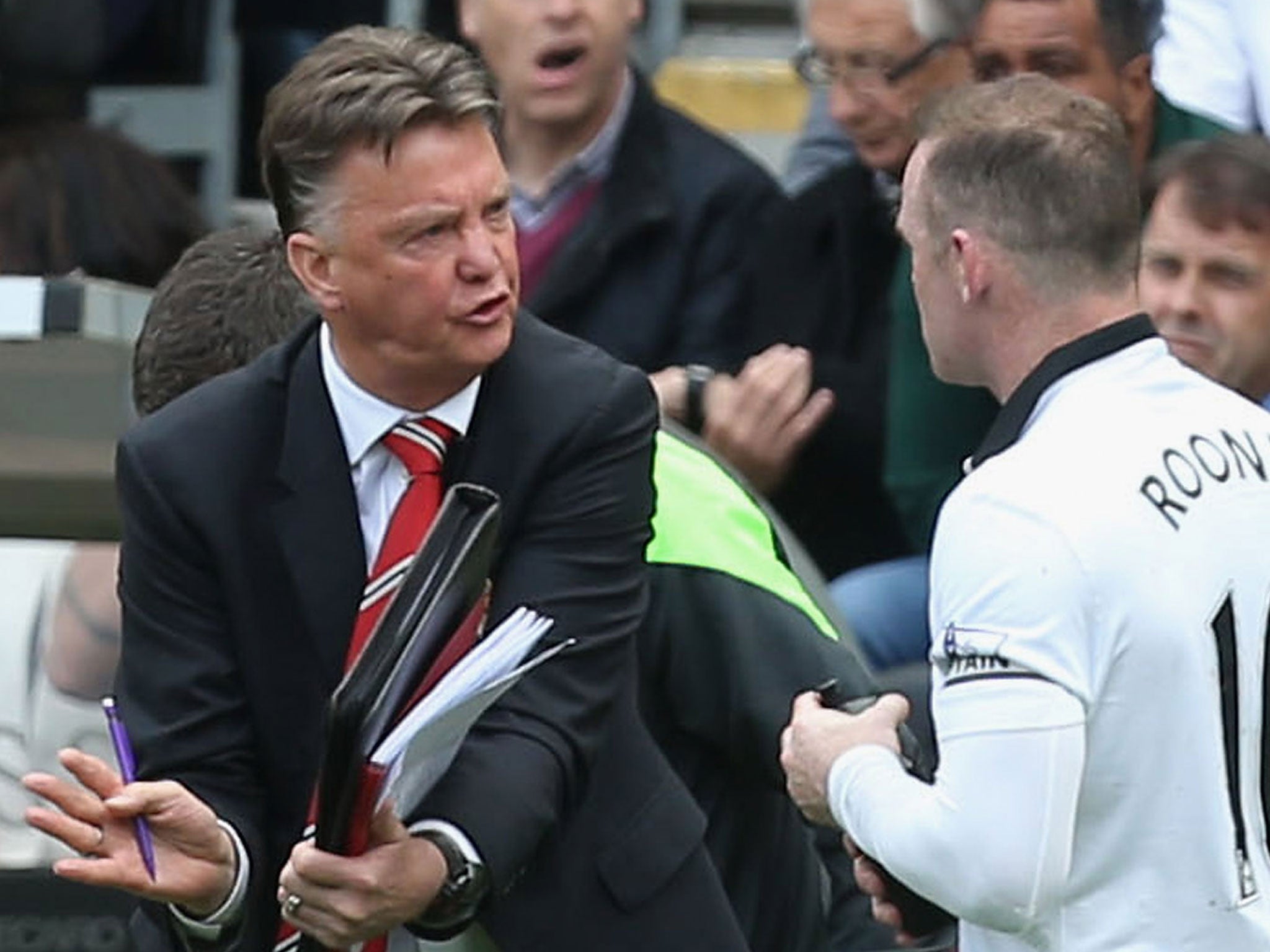 Wayne Rooney with Louis van Gaal