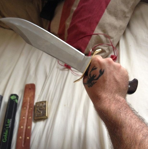 A photo of a knife Jed Allen shared on Instagram