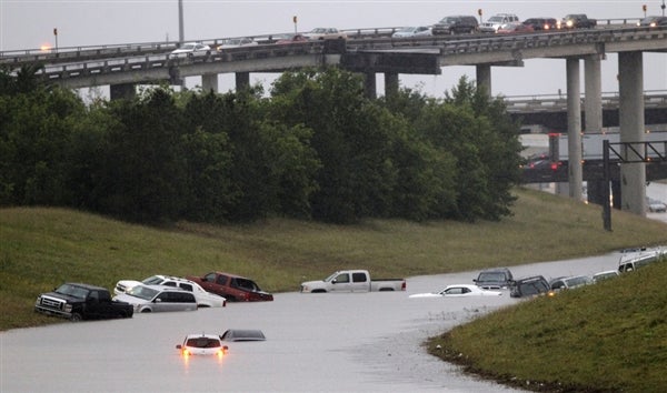 A deluge has sparked the worst flooding in parts of Texas and Oklahoma in many years