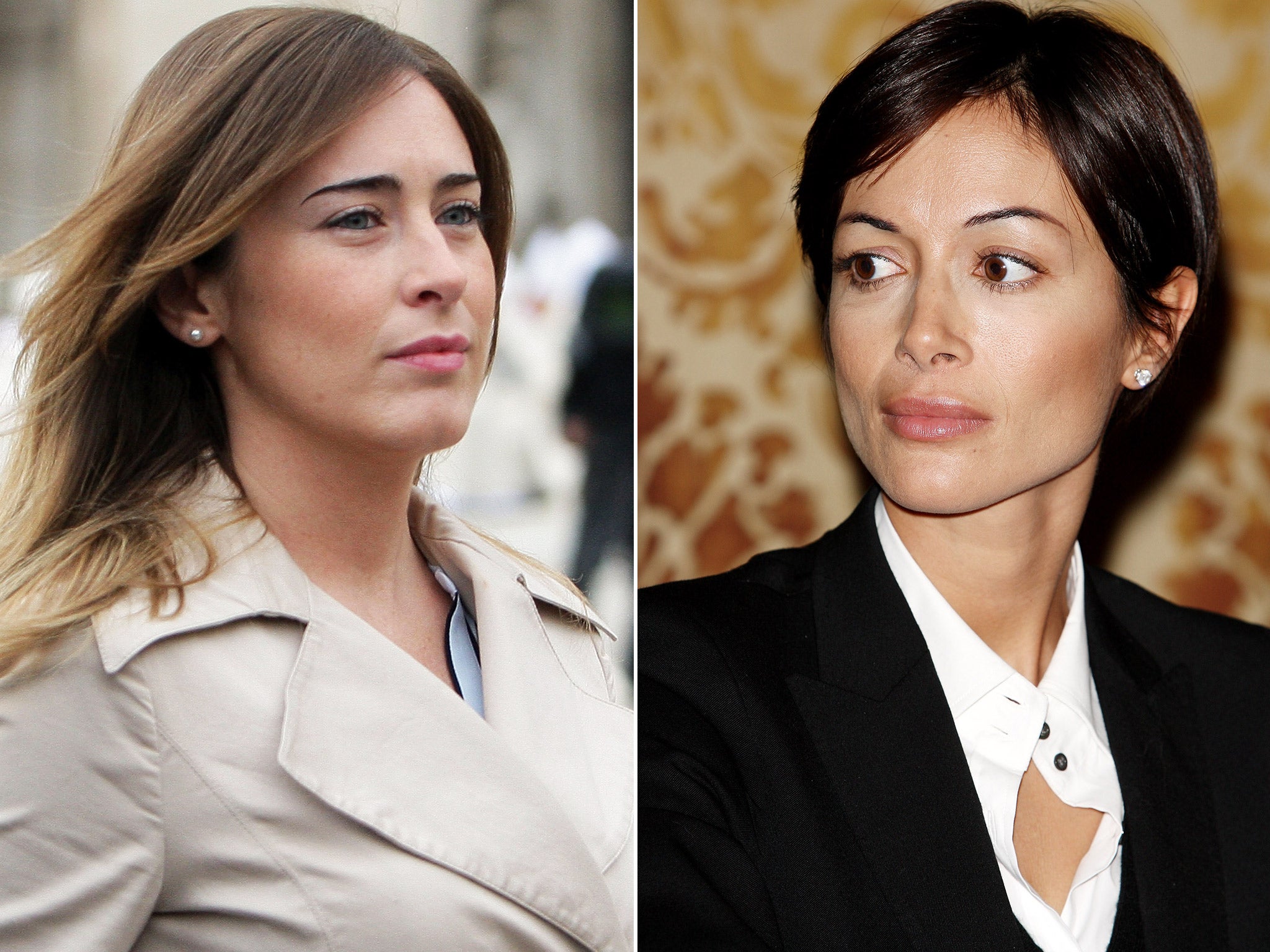 Maria Elena Boschi (left) and Mara Carfagna