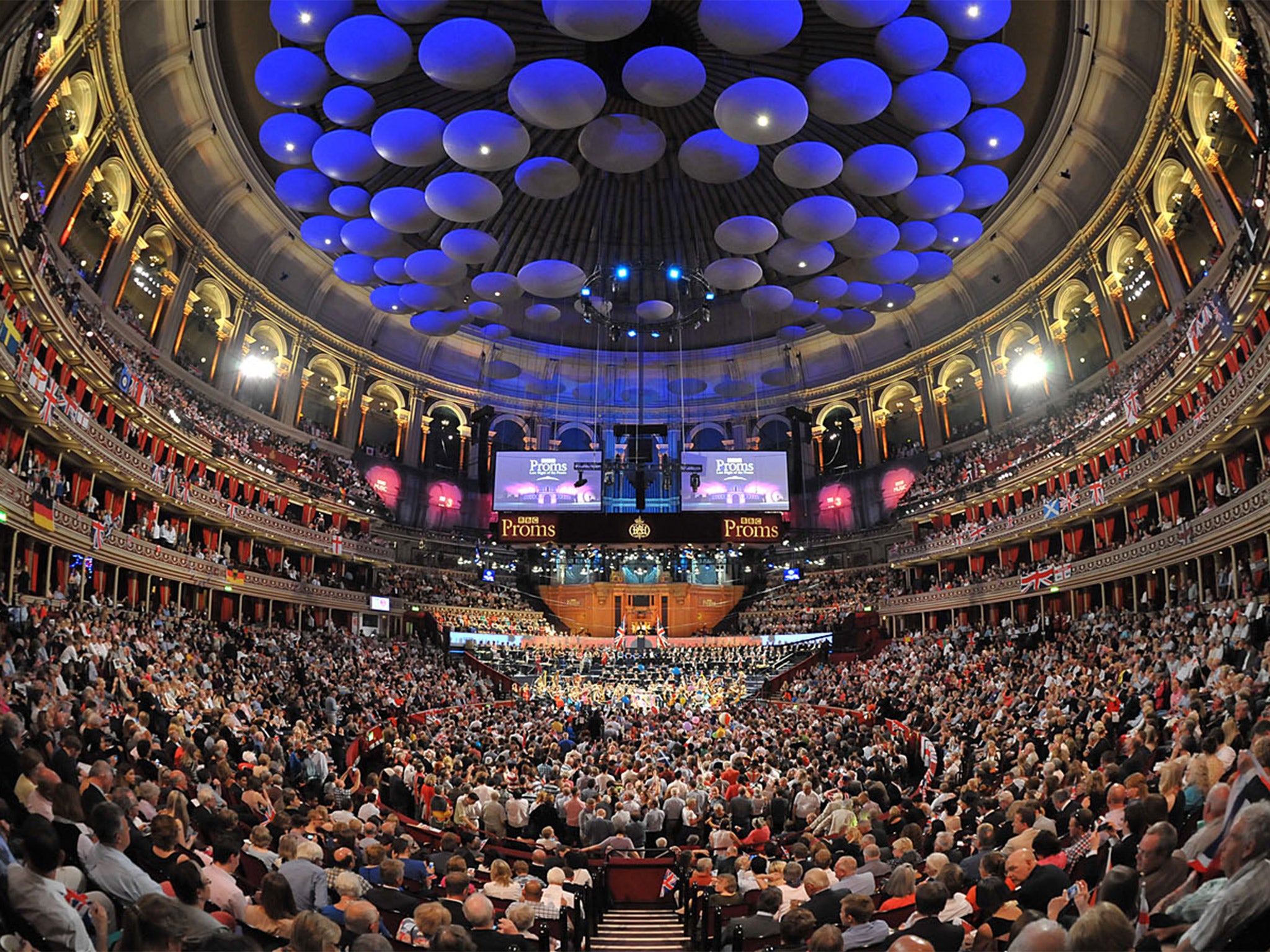 The Last Night of the Proms at the Royal Albert Hall in April.