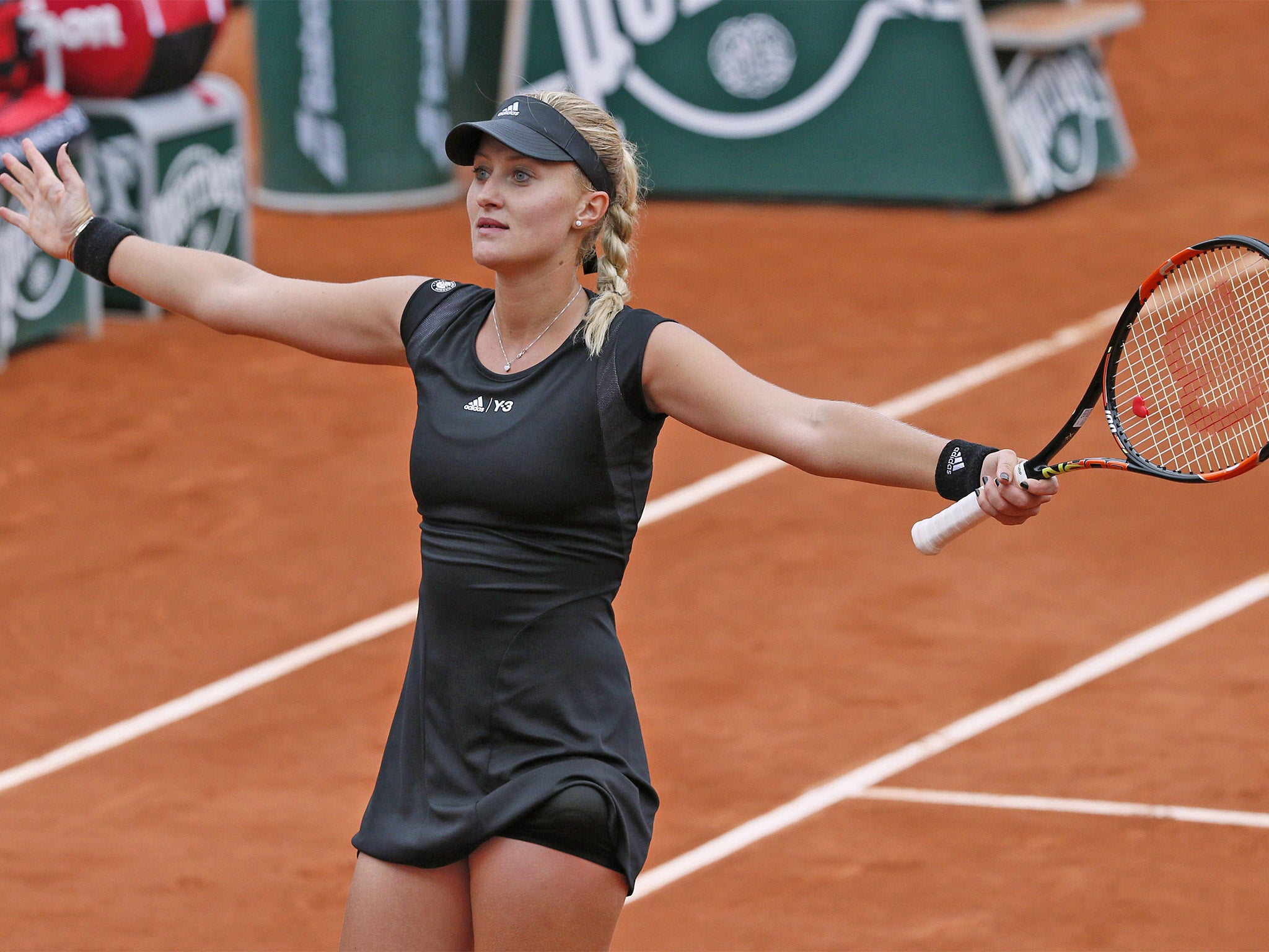 France’s Kristina Mladenovic proved too strong for Eugenie Bouchard with a 6-4, 6-4 victory (Getty)