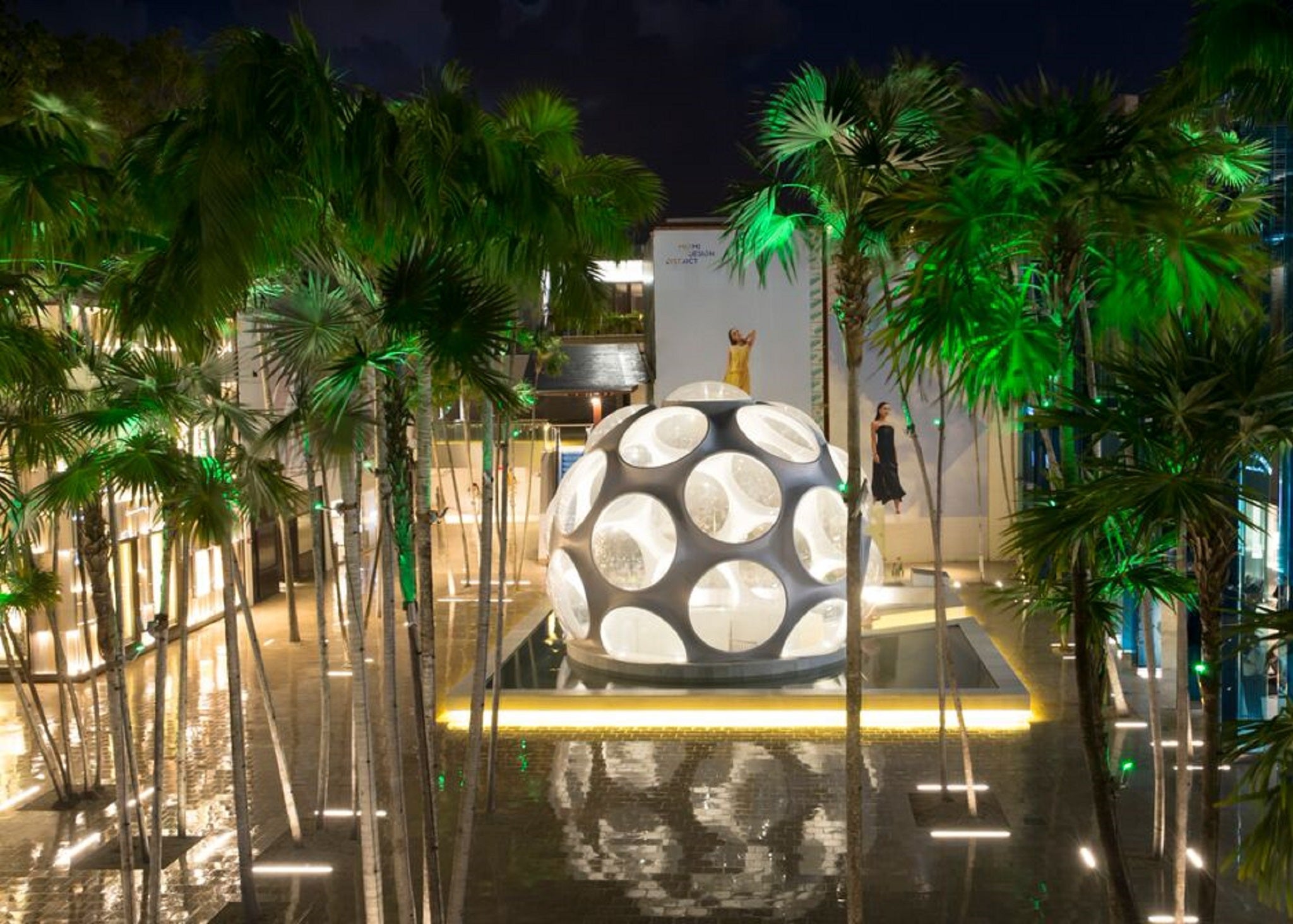 Buckminster Fuller's Fly's Eye Dome in the Miami design district