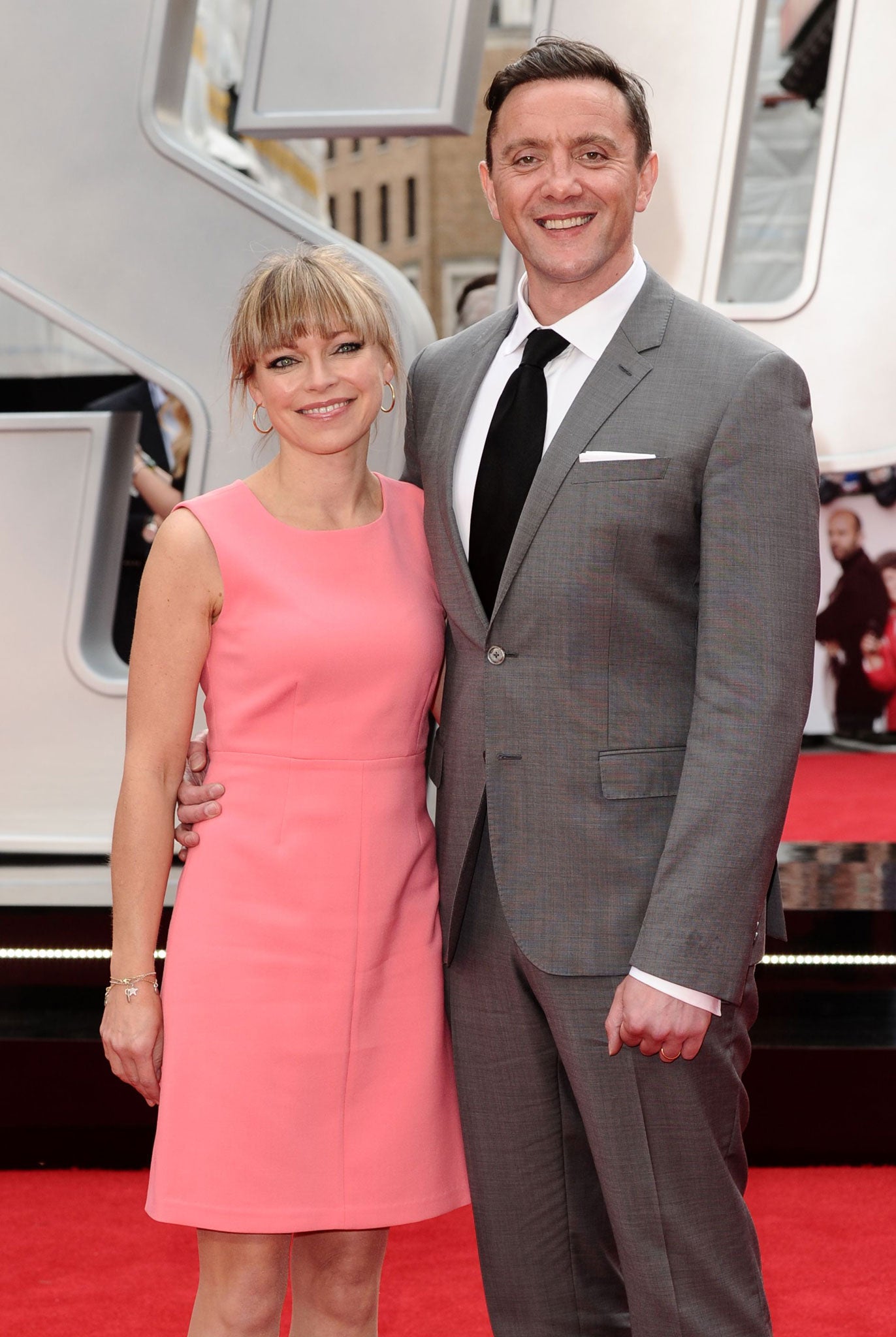 Serafinowicz with his wife Sarah Alexander at the Spy premiere in London