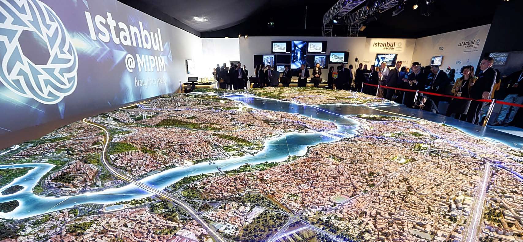 A scale model of Istanbul at a real estate show in Cannes