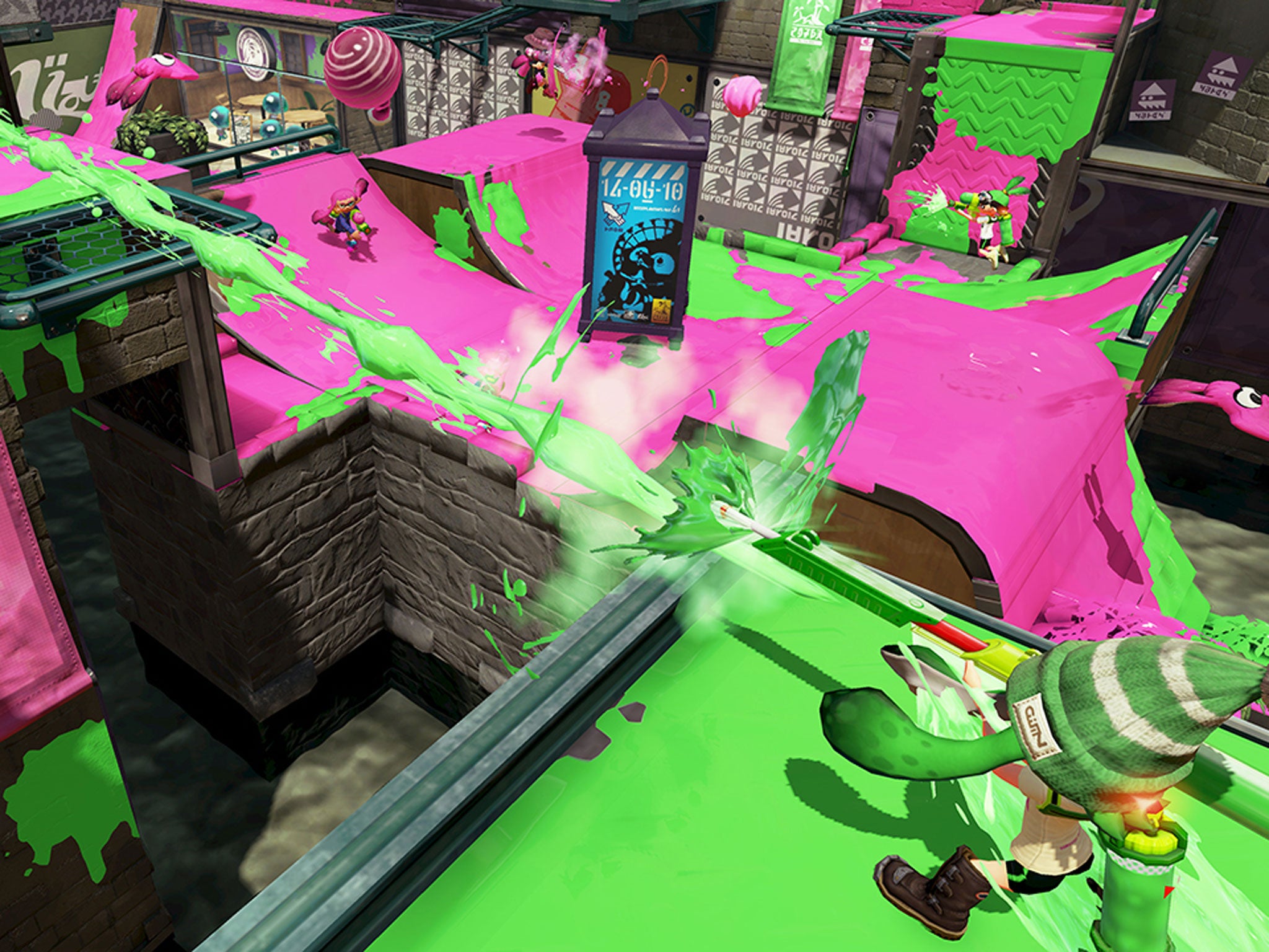 In Splatoon, the aim is to cover as much of the level in your ink as possible