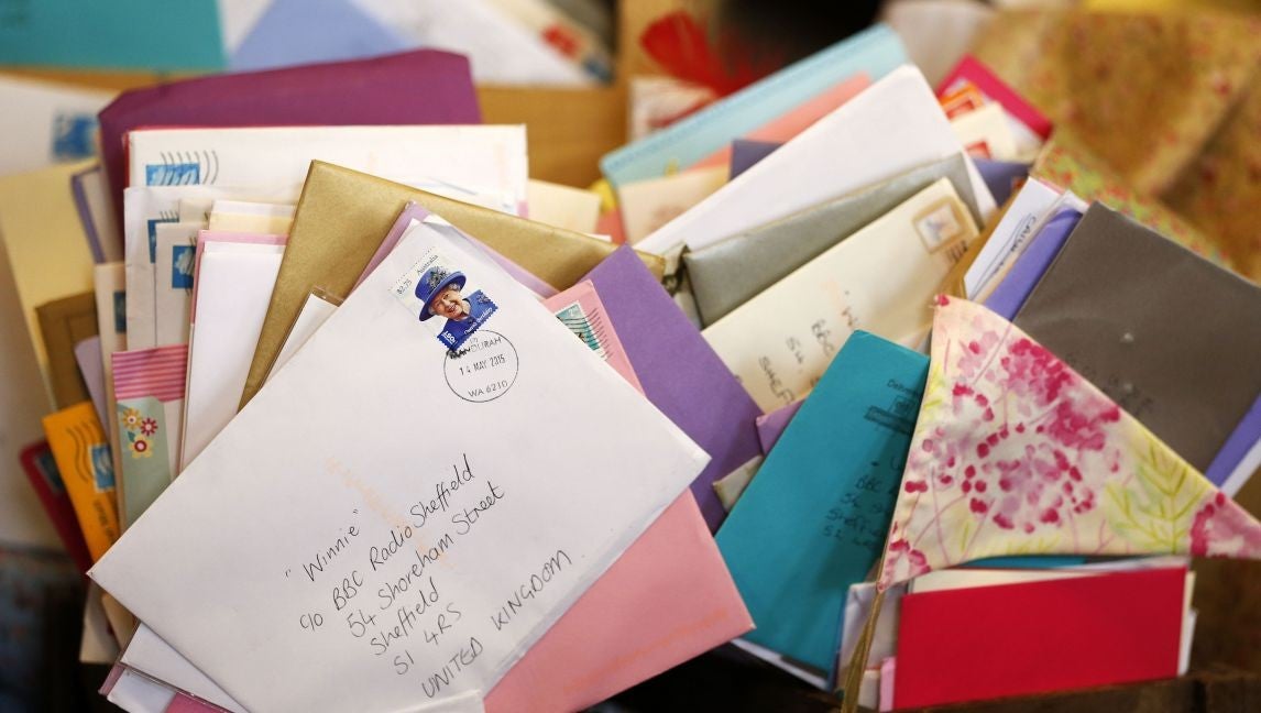 Some of the thousands of cards sent to Winnie Blagden, who will turn 100 on Sunday