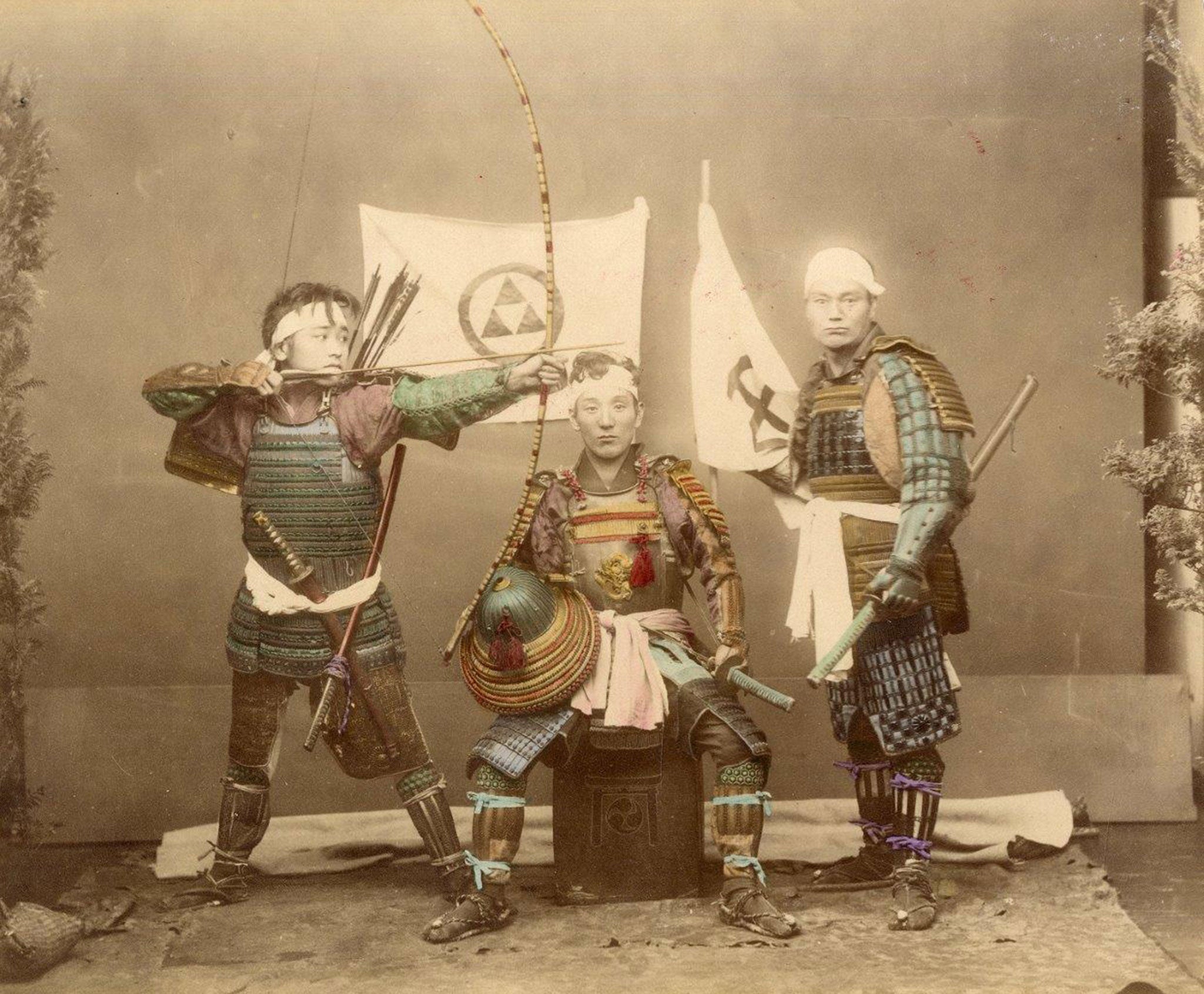 Samurai warriors by Felice Beato, 1865 © : Galerie Verdeau, Paris/The London Photograph Fair