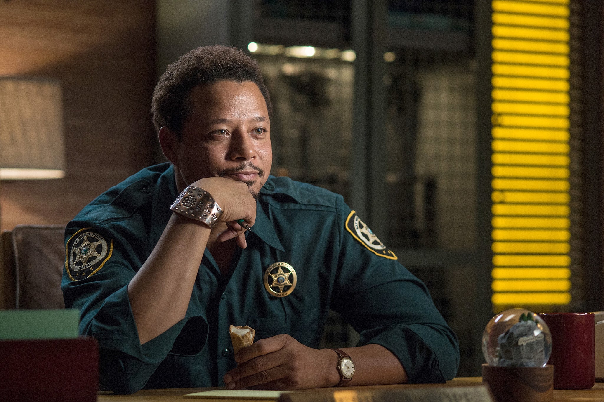 Sheriff Pope (Terrence Howard) in Wayward Pines