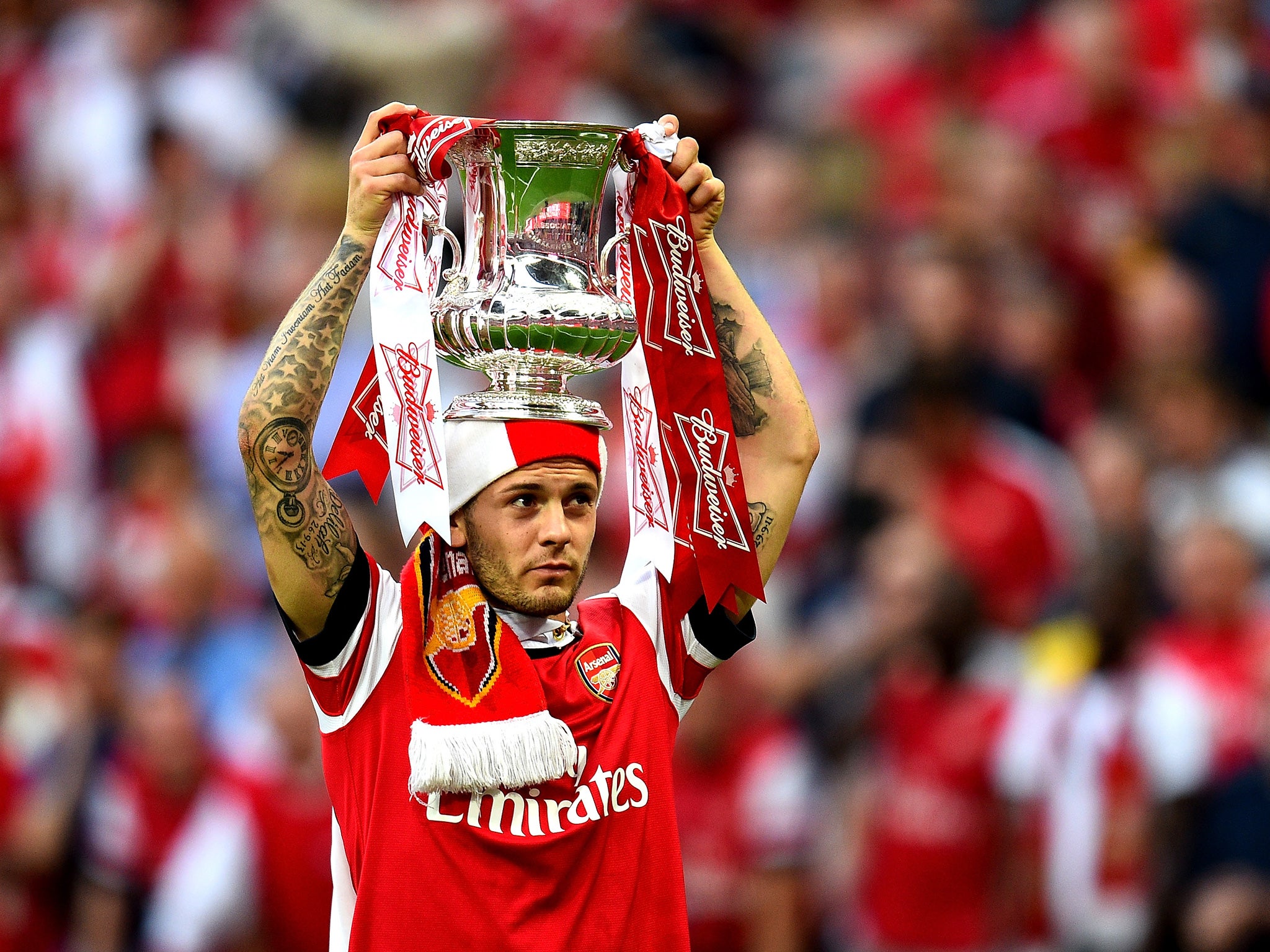 Wilshere came off the bench as Arsenal beat Hull 3-2 in last year's final