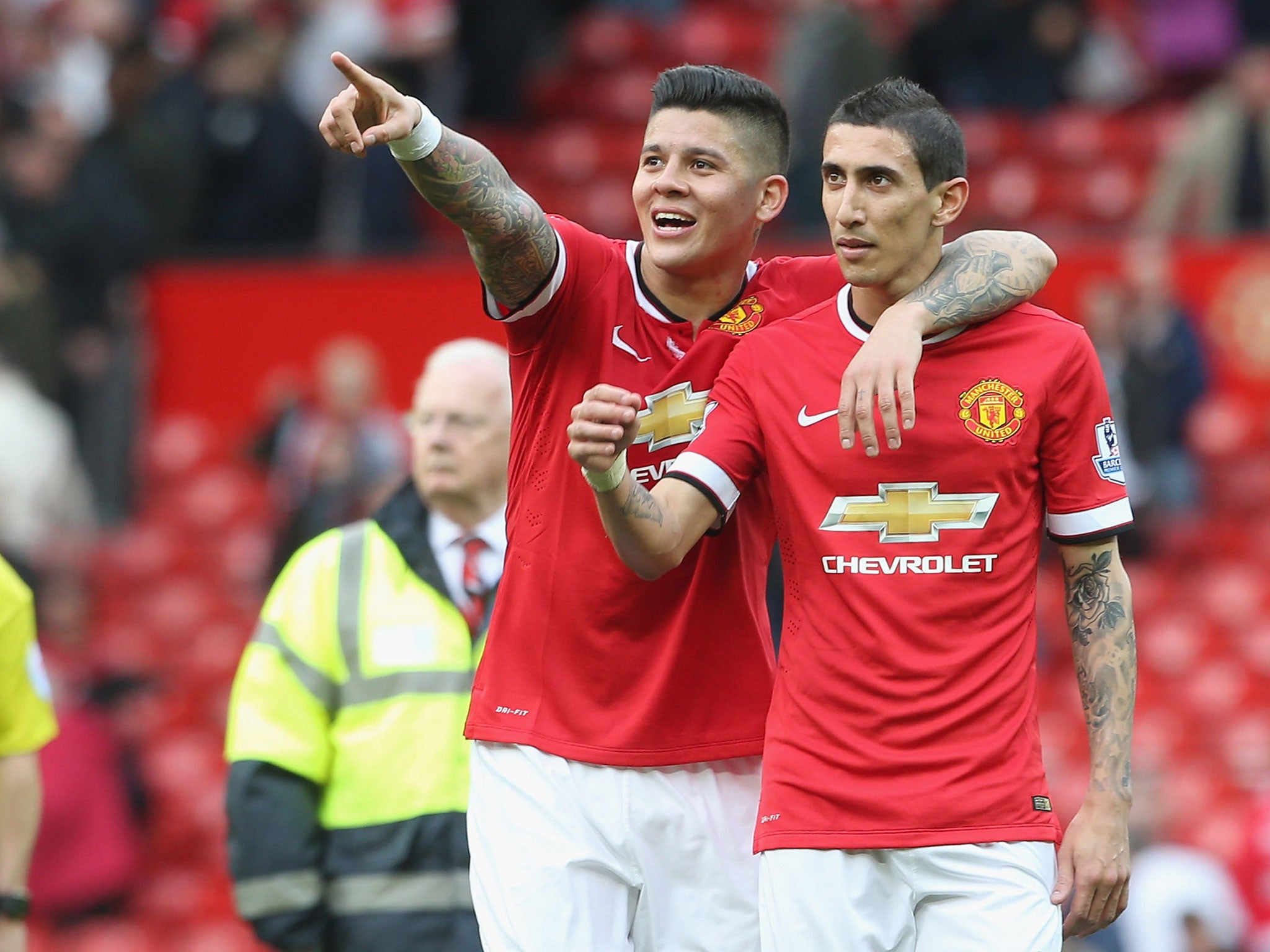 Angel Di Maria and Marcos Rojo