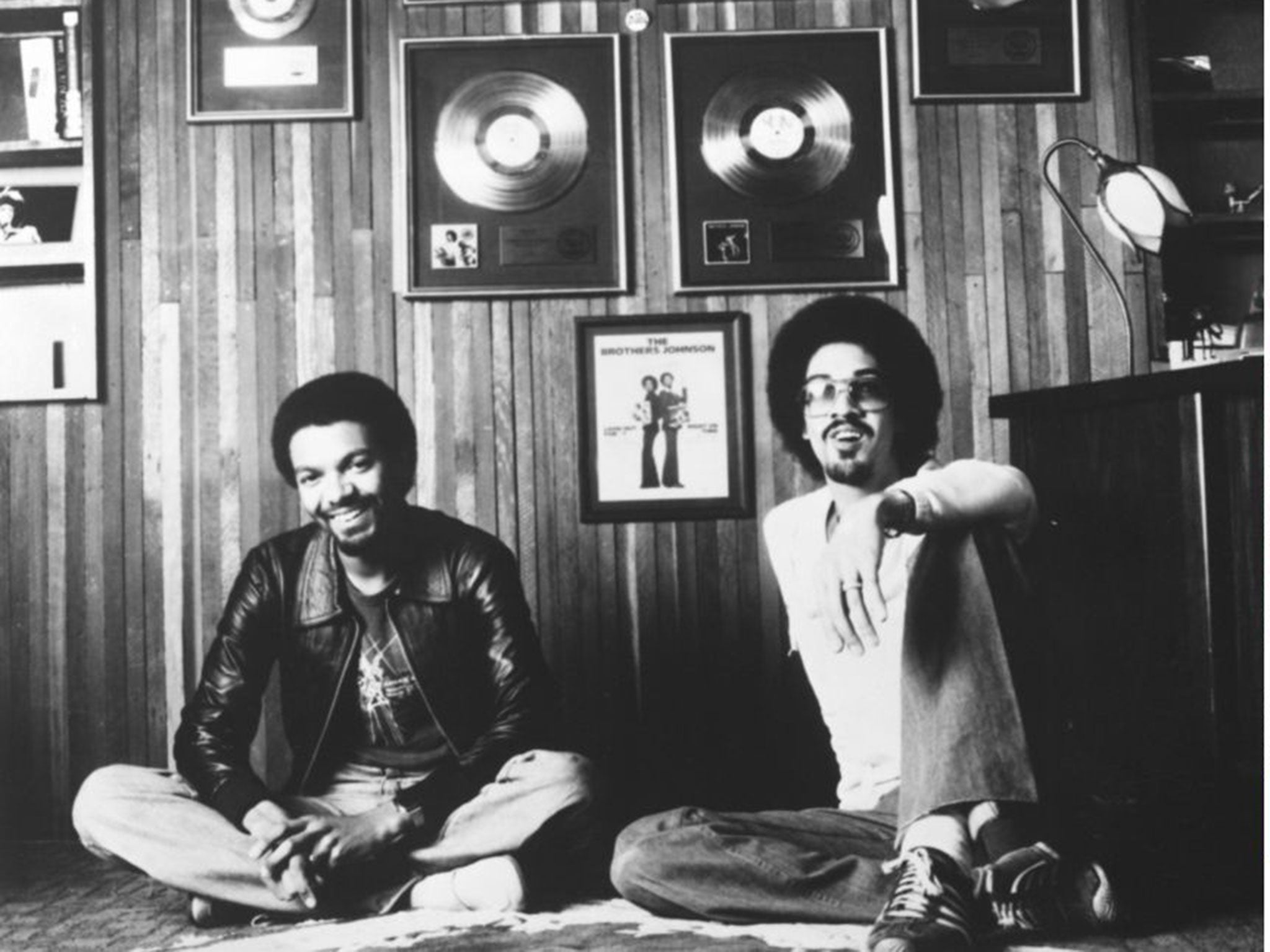 Irresistible floor-fillers: Louis Johnson (left) with his brother George in 1975