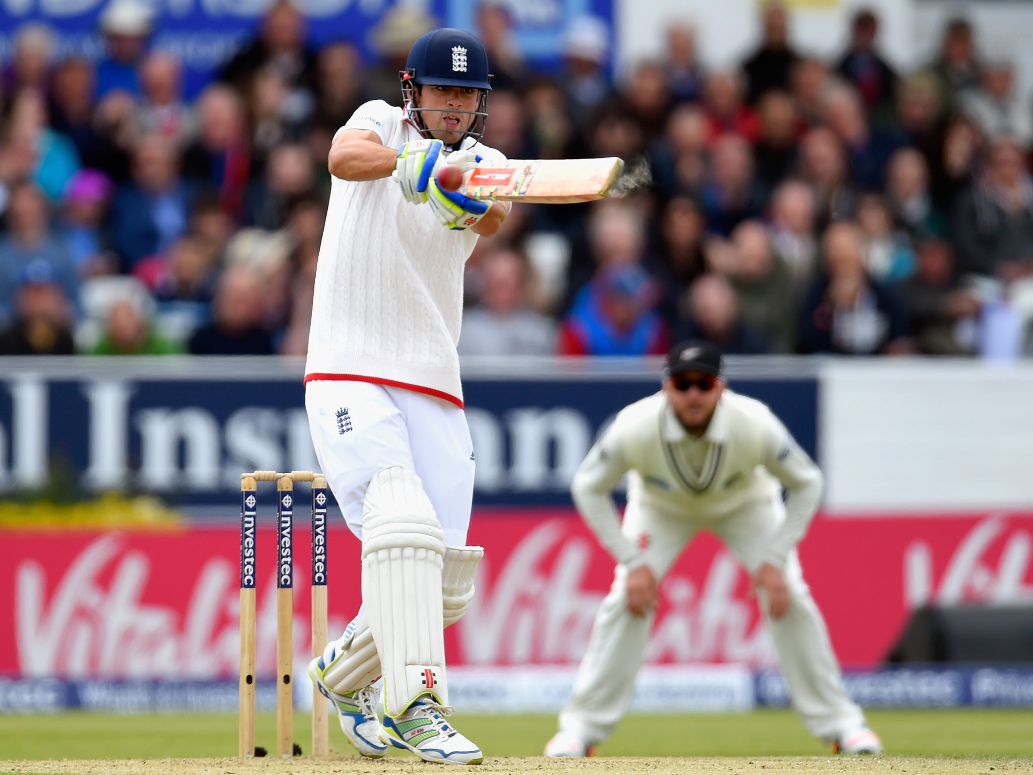 Cook and Adam Lyth led England's response on the second day at Headingley