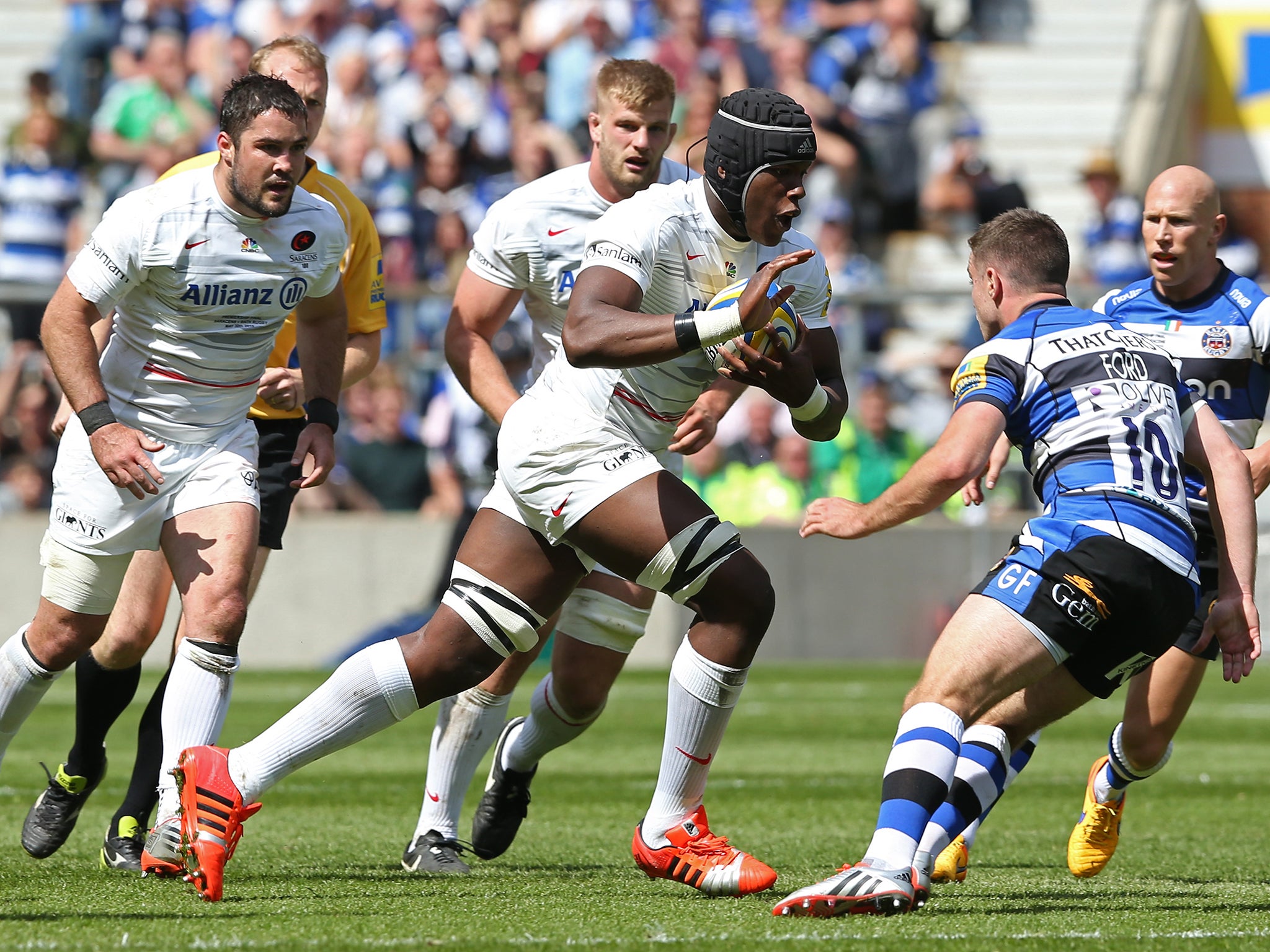 Maro Itoje in action for Saracens