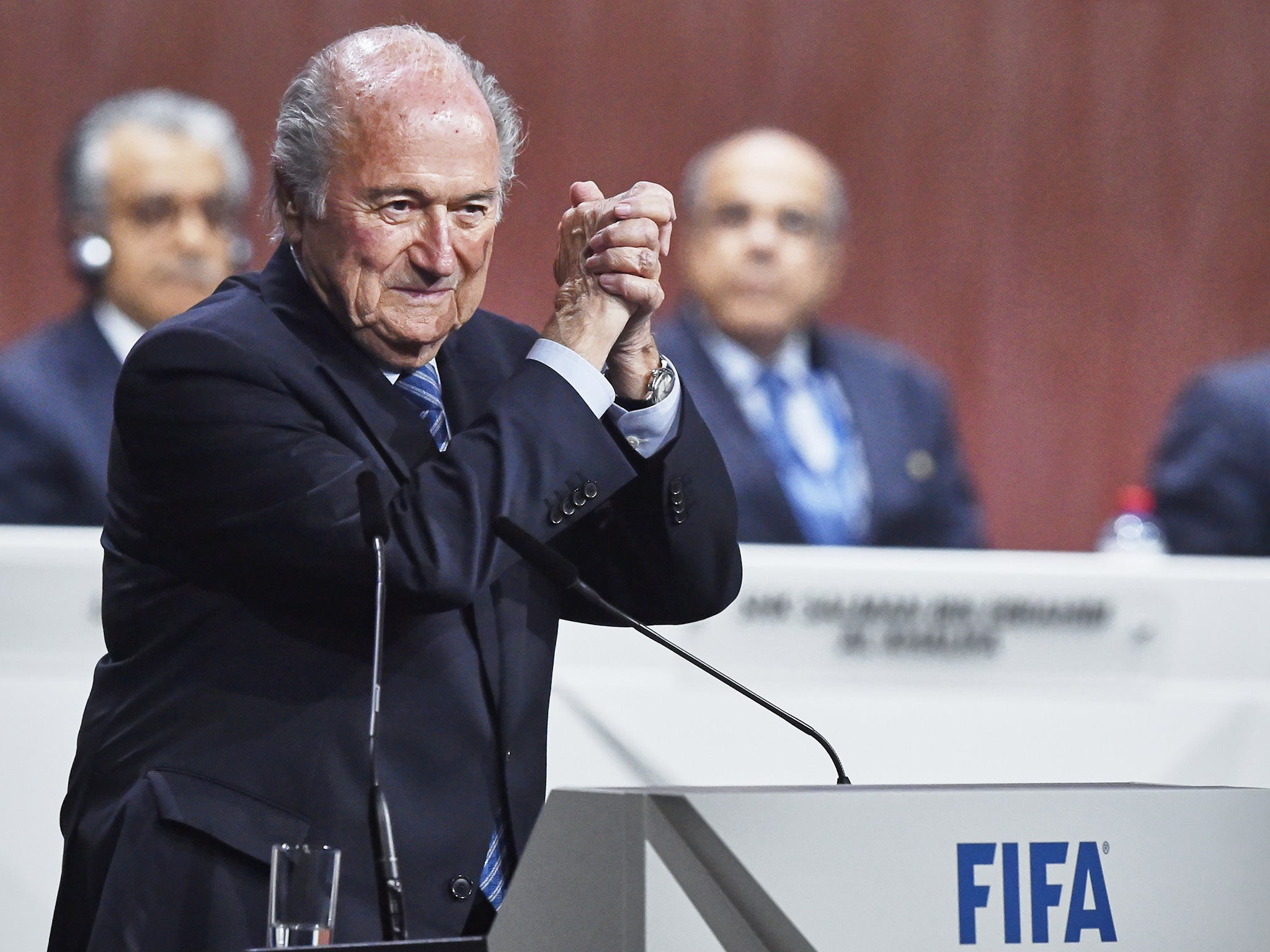 It was business as usual after Blatter's re-election (AFP)