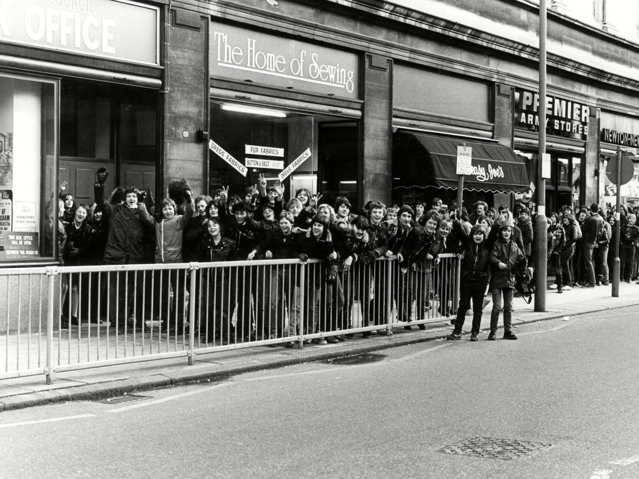 Fans queue for Iron Maiden tickets at the City Hall, Hull, in 1983