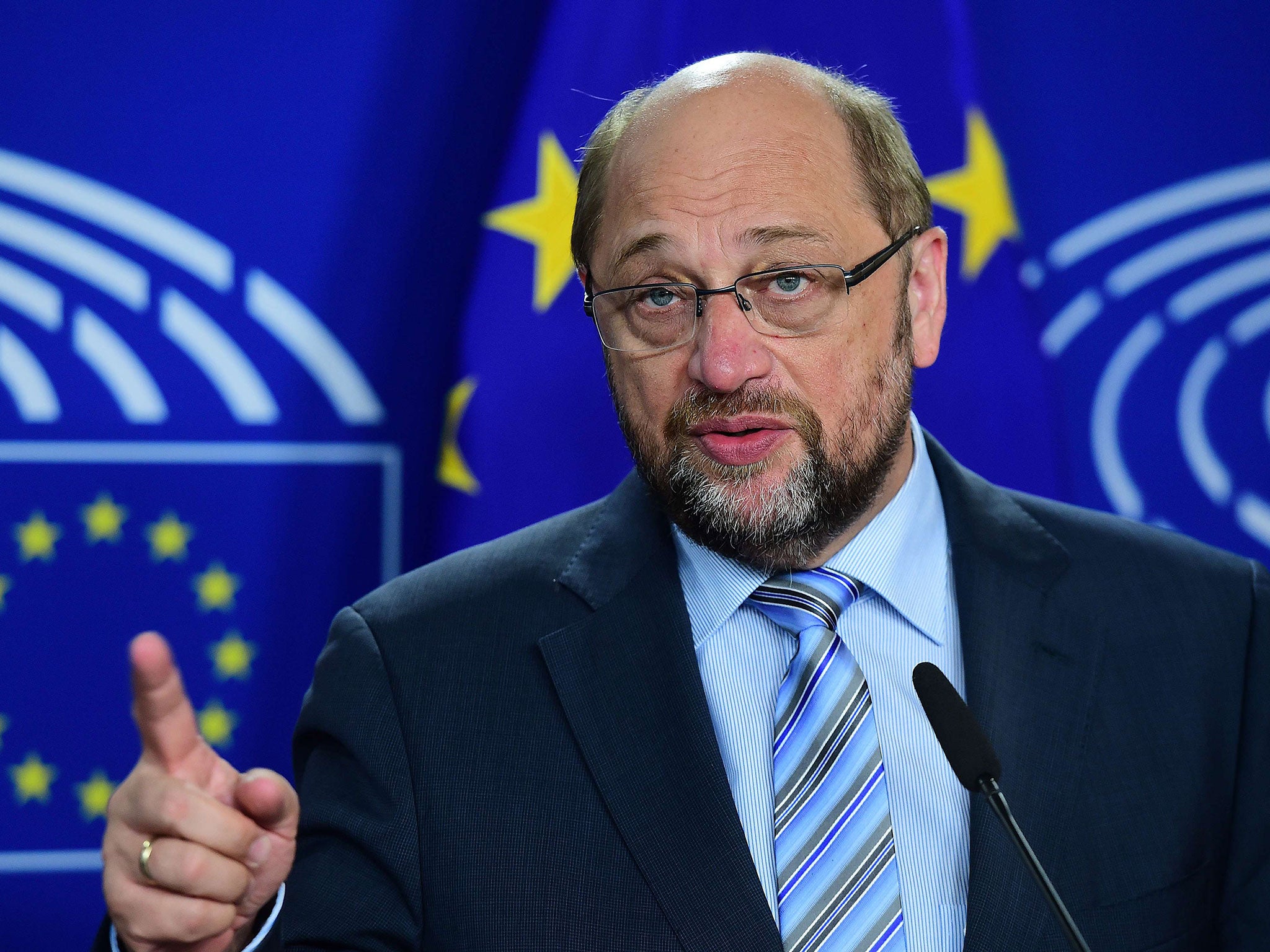 Martin Schulz said he wanted Britain to remain in the EU, but said he would not be ‘blackmailed’