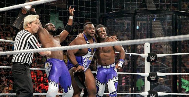 The New Day celebrate victory