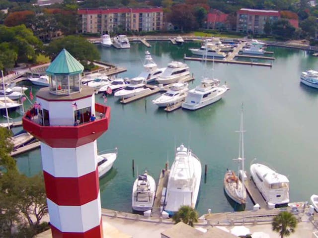 Ship to shore: Harbour Town, in Hilton Head, just one of Georgia's low-lying atolls known as the Golden Isles