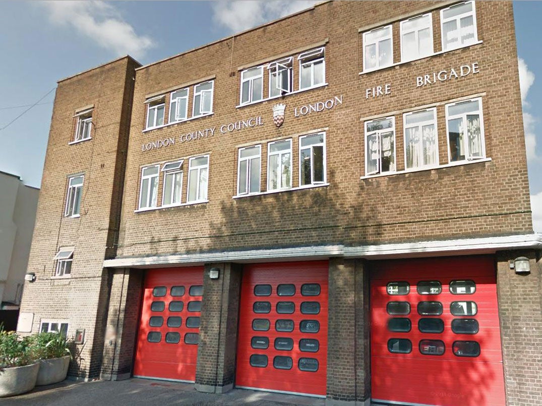 The woman collapsed in labour near Battersea Fire Station