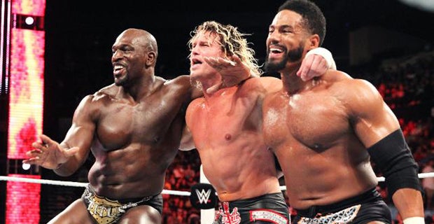 Ziggler joins the Prime Time Players for a celebratory dance