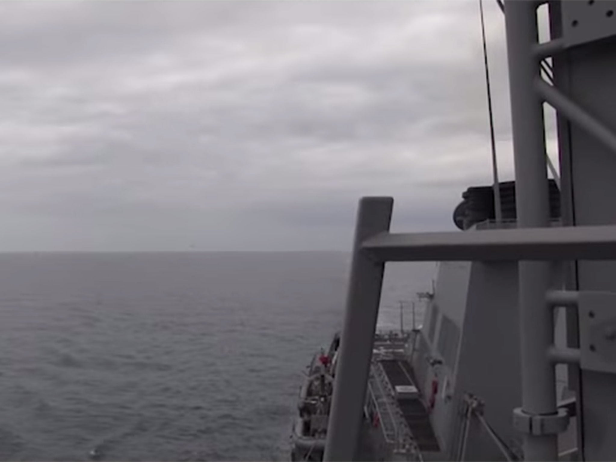 The video was posted to YouTube by the US Navy