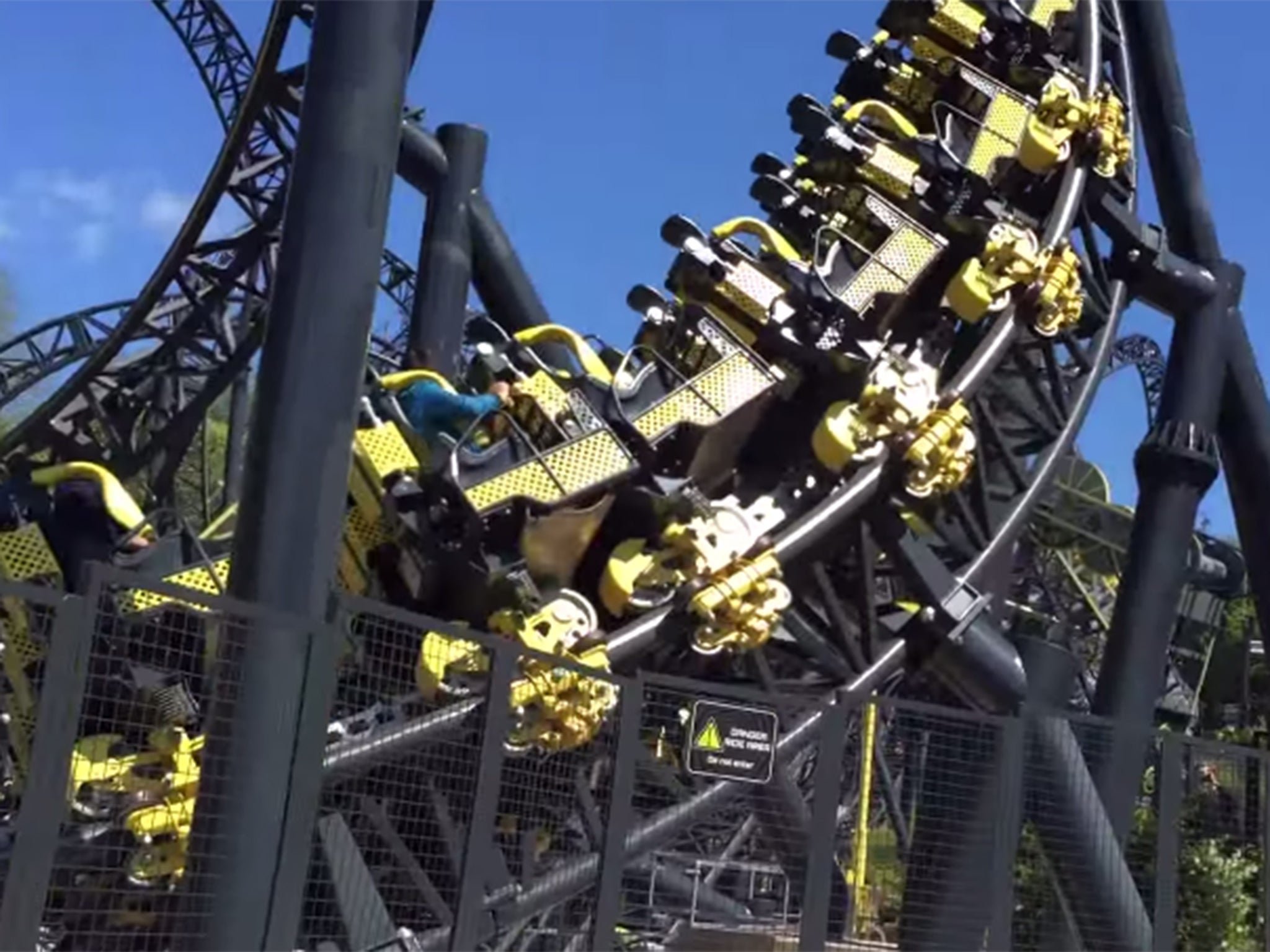 The Smiler has 14 loops and reaches top speeds of 53mph