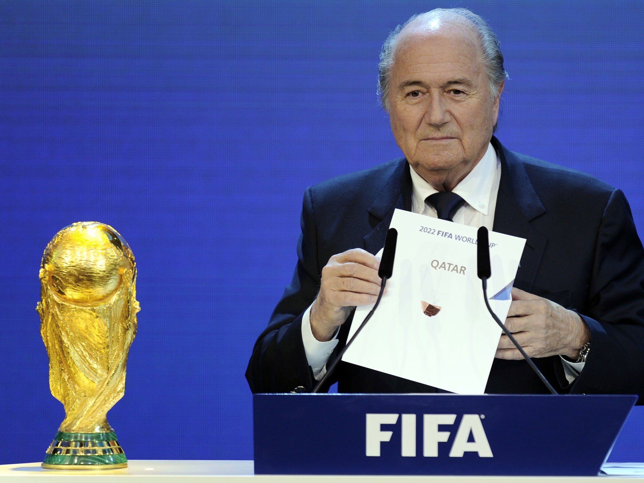 Former Fifa chief Sepp Blatter reveals Qatar awarded the 2022 World Cup