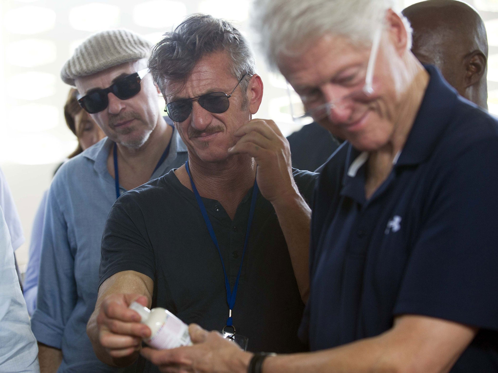 Sean Penn and Bill in Haiti