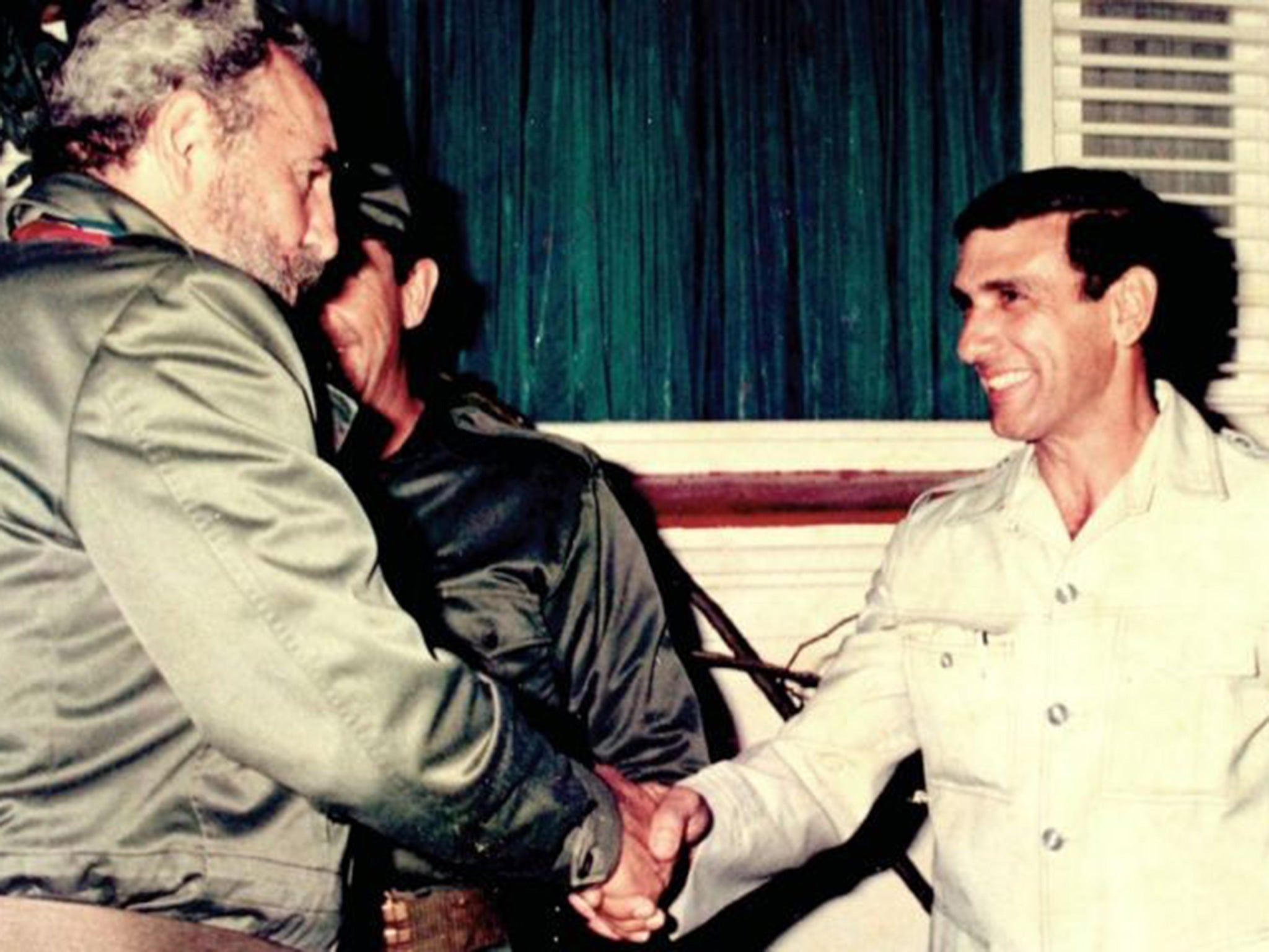 Fidel Castro with Juan Reinaldo Sanchez (right)