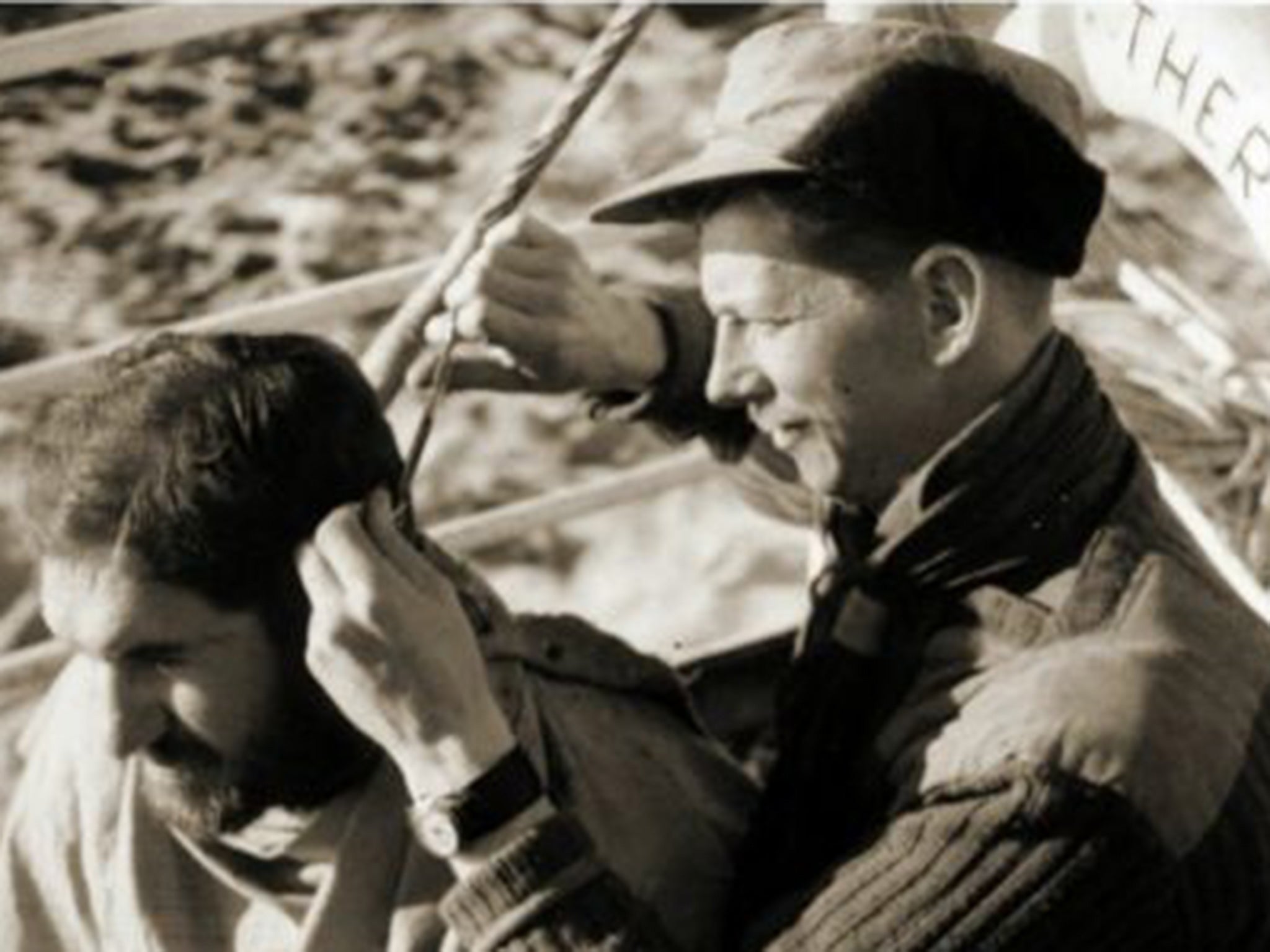 Homard displays other abilities, delivering a haircut to a colleague aboard MV Theron at the start of the Antarctic expedition