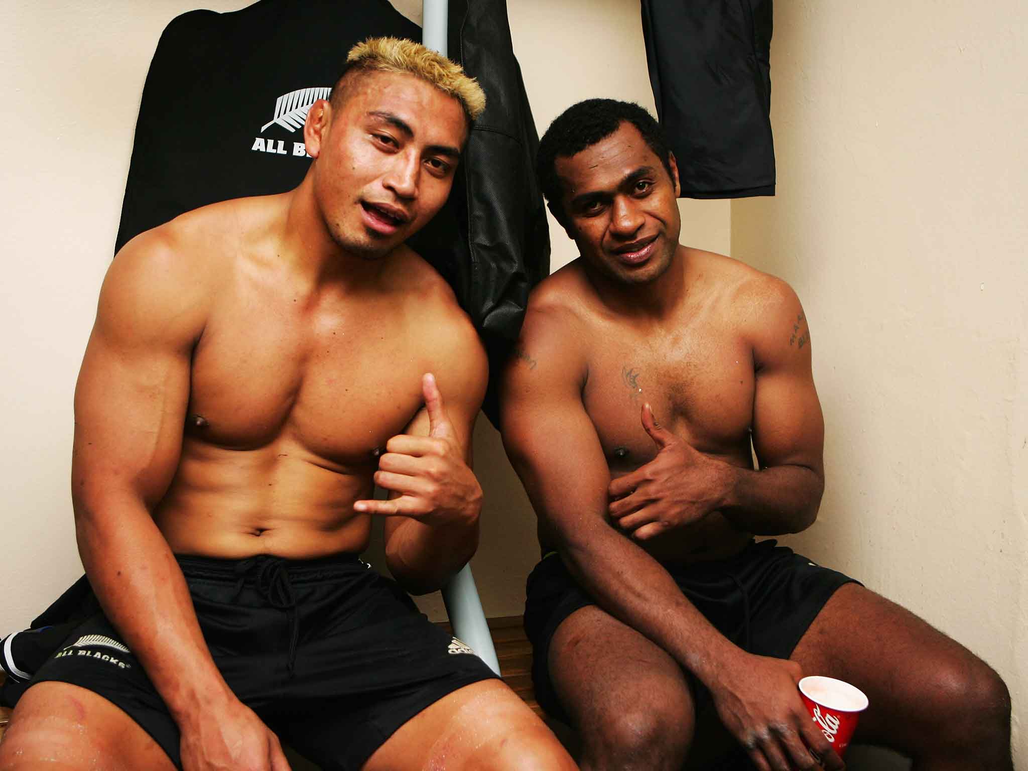 Collins alongside former All Blacks wing Sitiveni Sivivatu