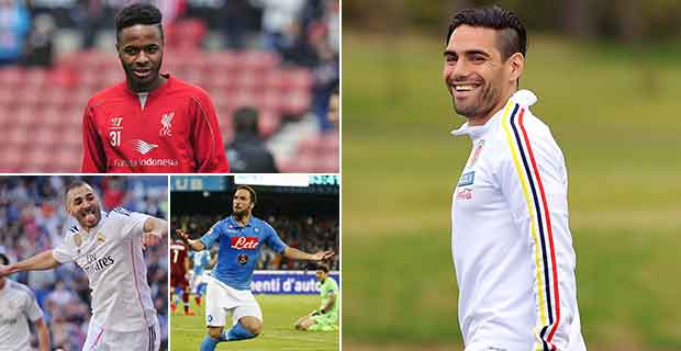 Raheem Sterling, Radamel Falcao, Gonzalo Higuian and Karim Benzema