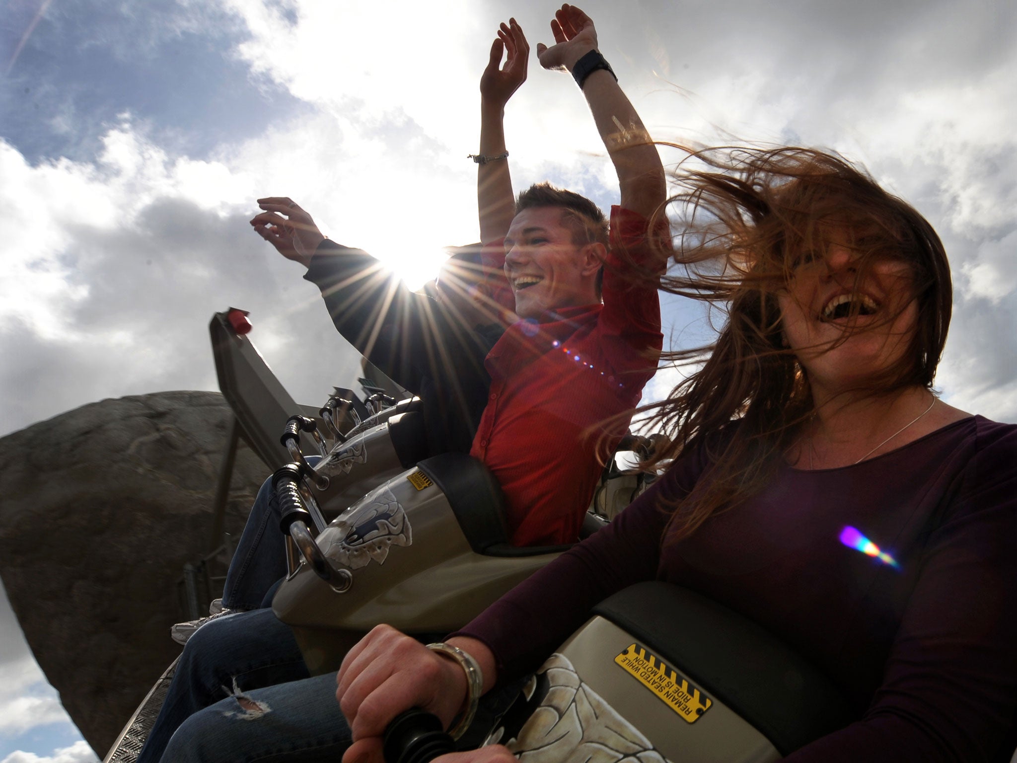 Park guests ride the KOBRA at Chessington World of Adventures (Photo: Getty Images)