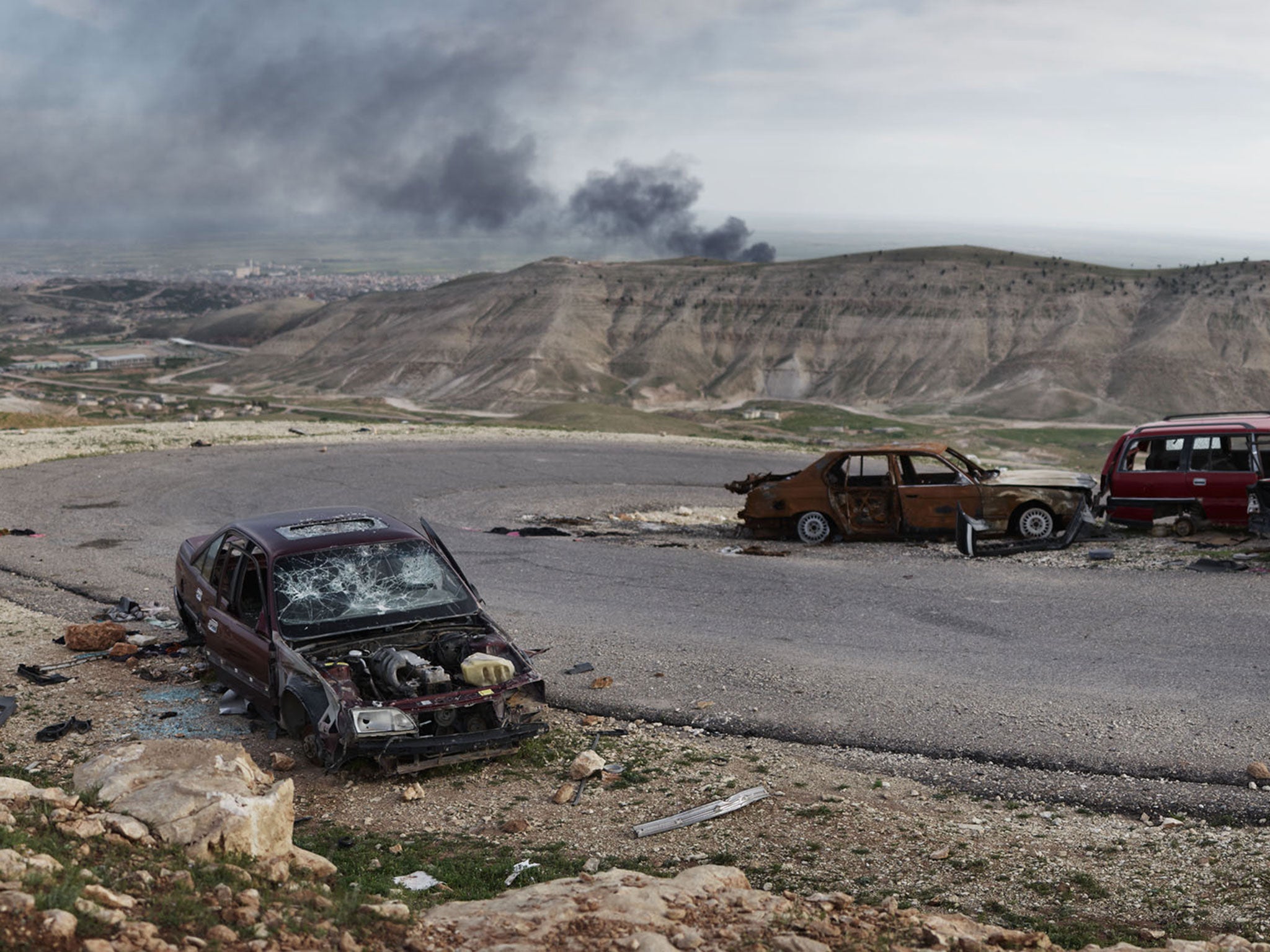 The aftermath of an Isis attack on Yazidis as they fled from the city of Sinjar in Iraq (Joey Lawrence)