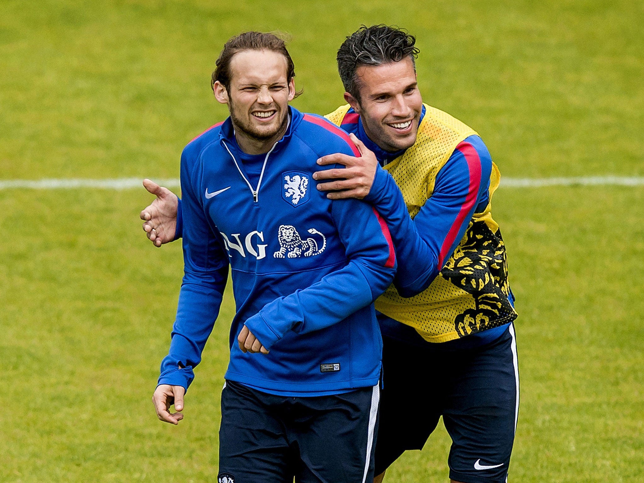 Robin van Persie with Daley Blind